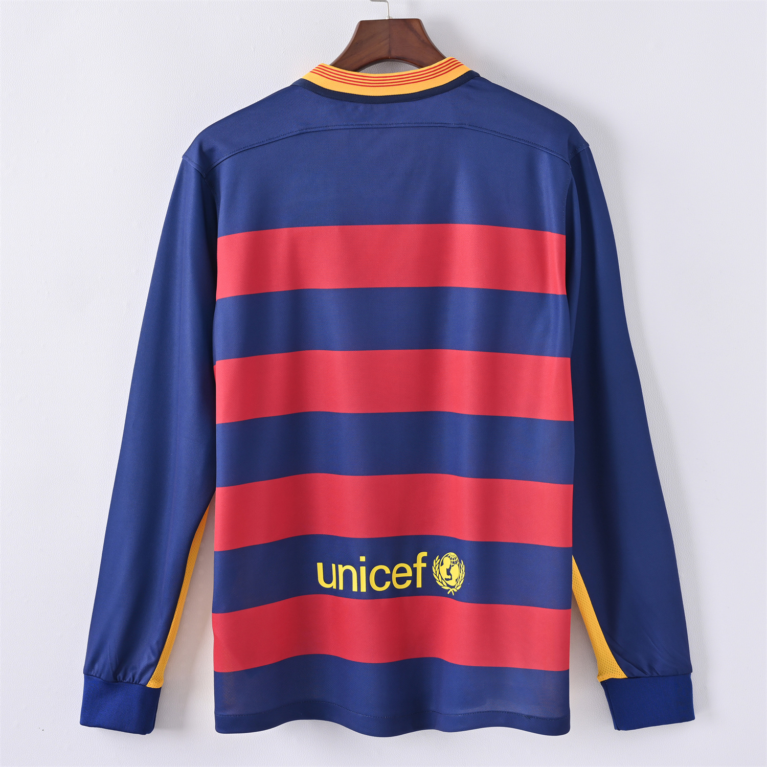 AlphaJersey-Retro Barcelona 15-16 Home Long Sleeves Jersey