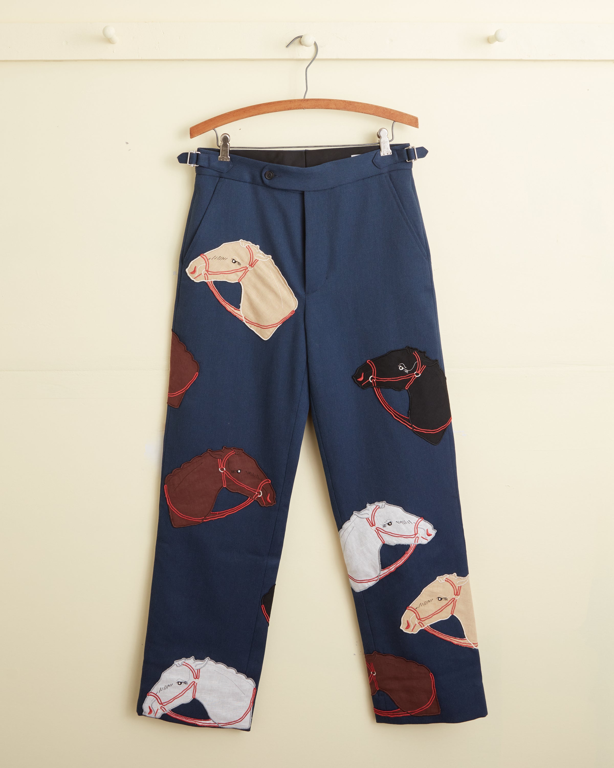 Pony Appliqué Trousers | Modern Menswear by yycbvcnbmmnbm