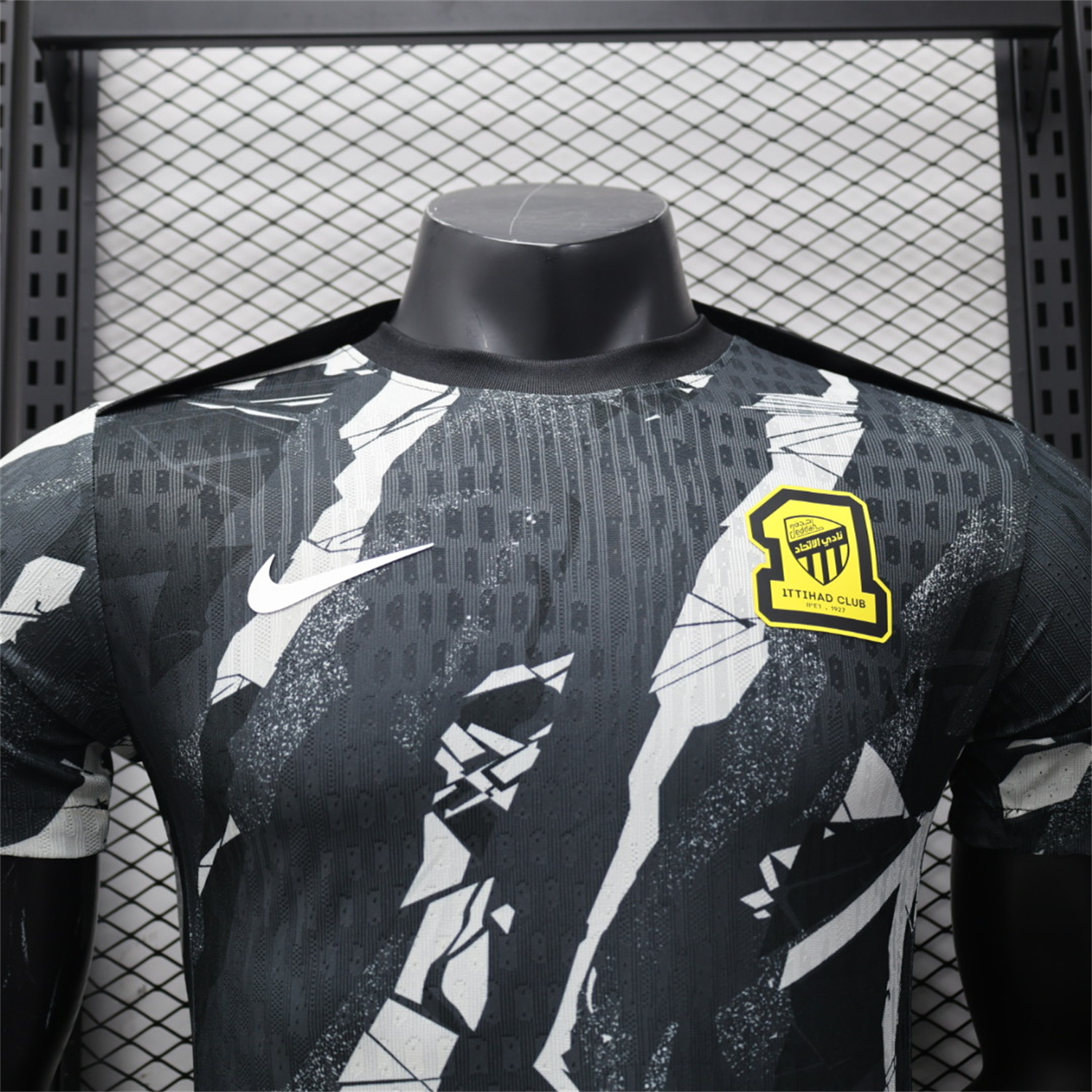 AlphaJersey-Al Ittihad Jeddah United 25-26 Black Pre-Match Jersey - Player Version