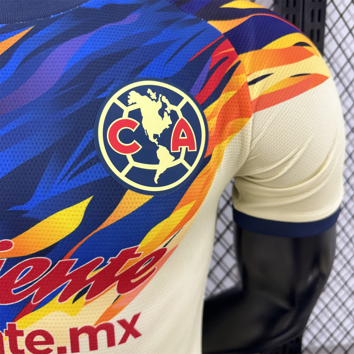 AlphaJersey-Club América 25-26 Blue Neck Light Yellow Special Jersey - Player Version