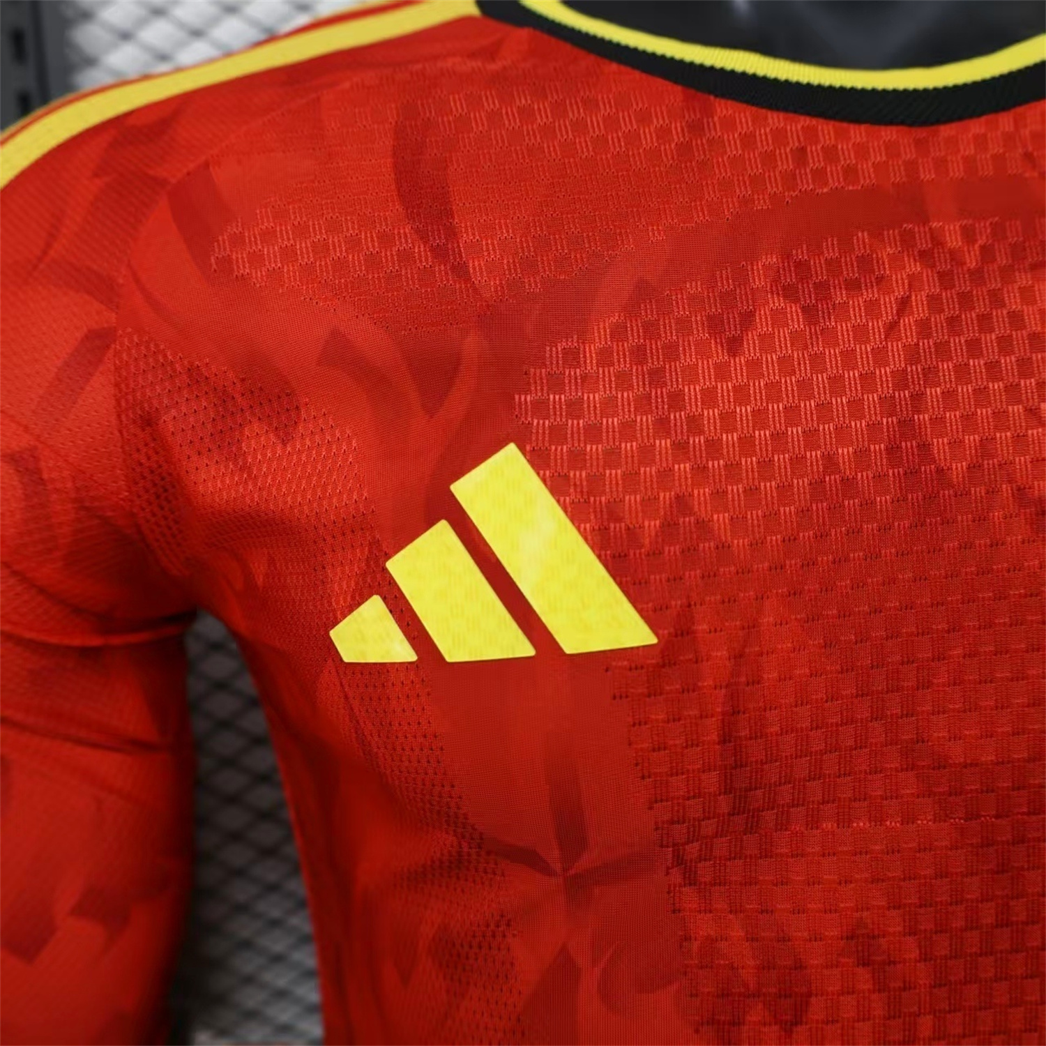 AlphaJersey-Belgium 2026 Home Long Sleeves Jersey - Player Version