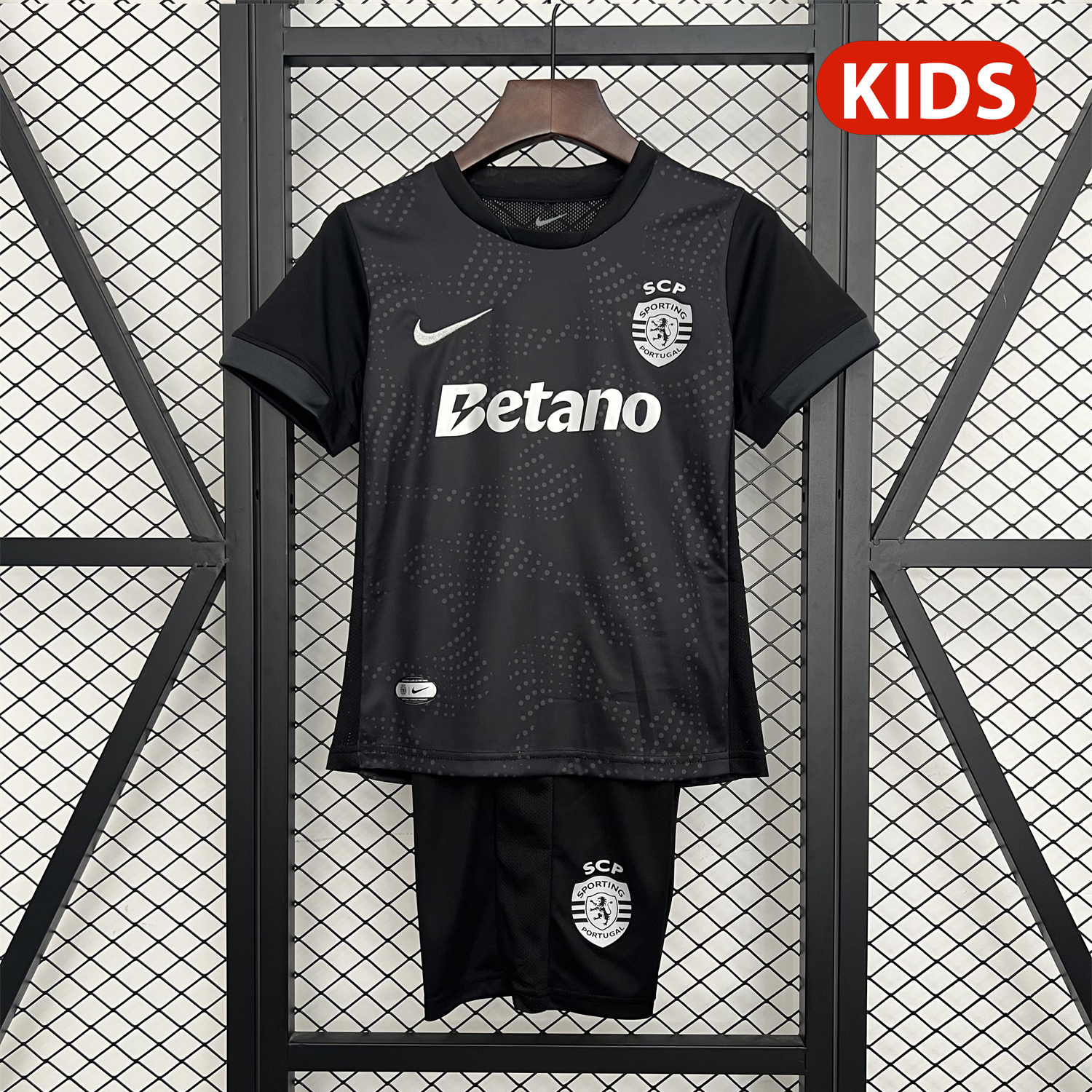 AlphaJersey-Sporting CP 25-26 Black Special Kids Kit