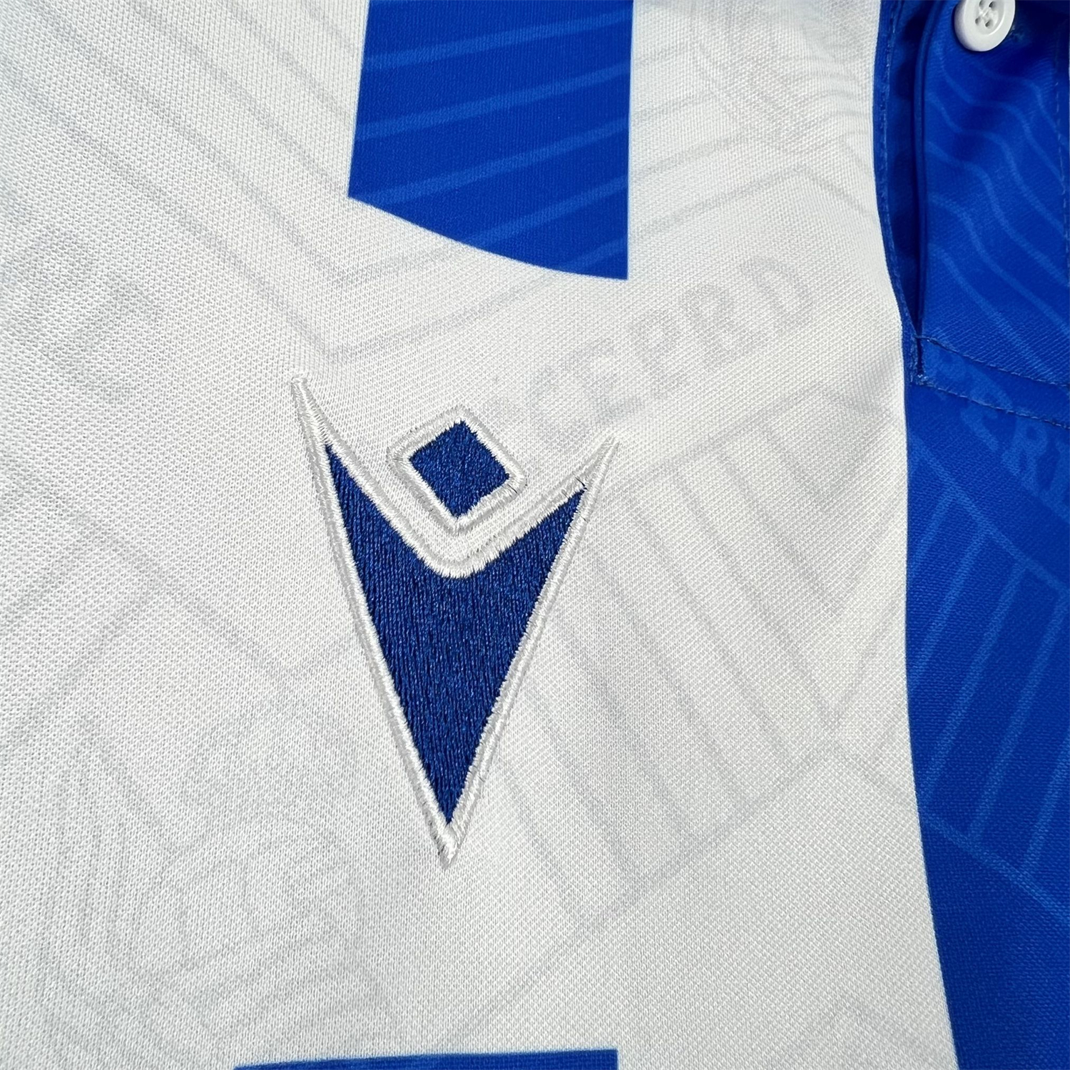 AlphaJersey-Real Sociedad 25-26 White With Royal Blue Retro Style Special Jersey - Fans Version