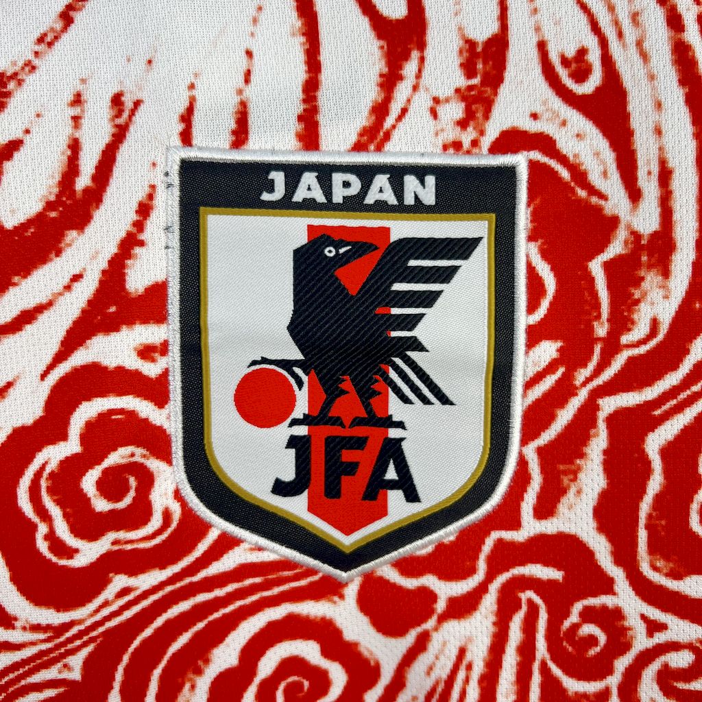 AlphaJersey-Japan 25-26 Y-3 Red Auspicious Cloud Pattern White Special Jersey - Fans Version