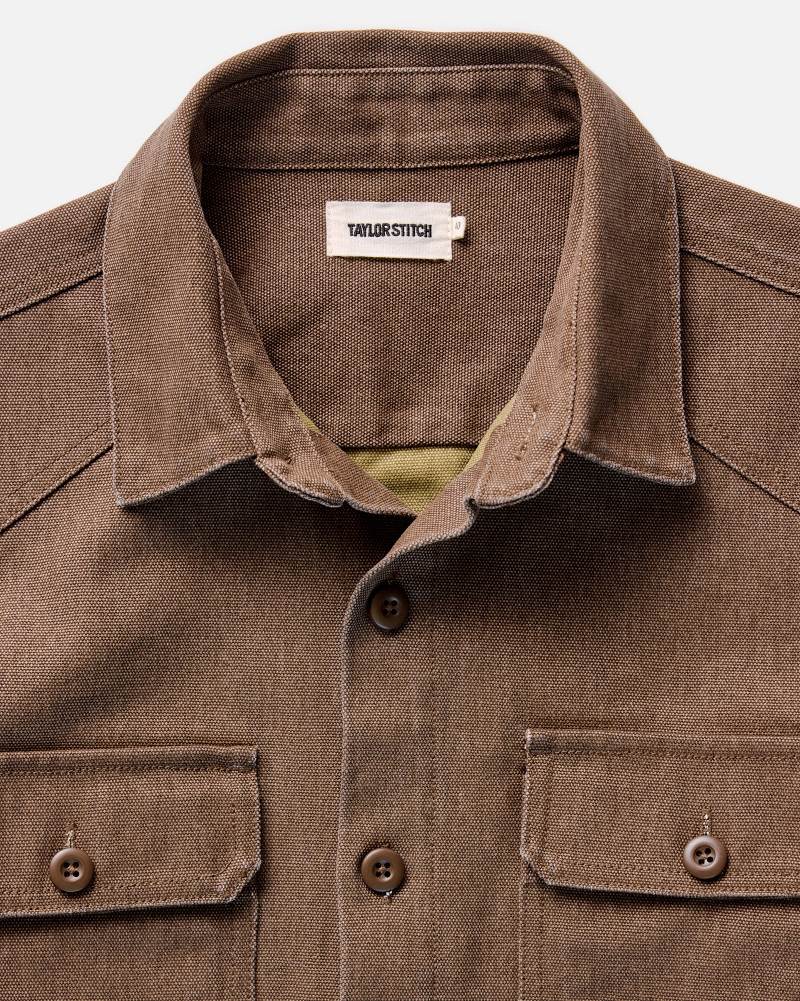 The Shop Shirt in Aged Penny Chipped Canvas | Modern Menswear by yycbvcnbmmnbm