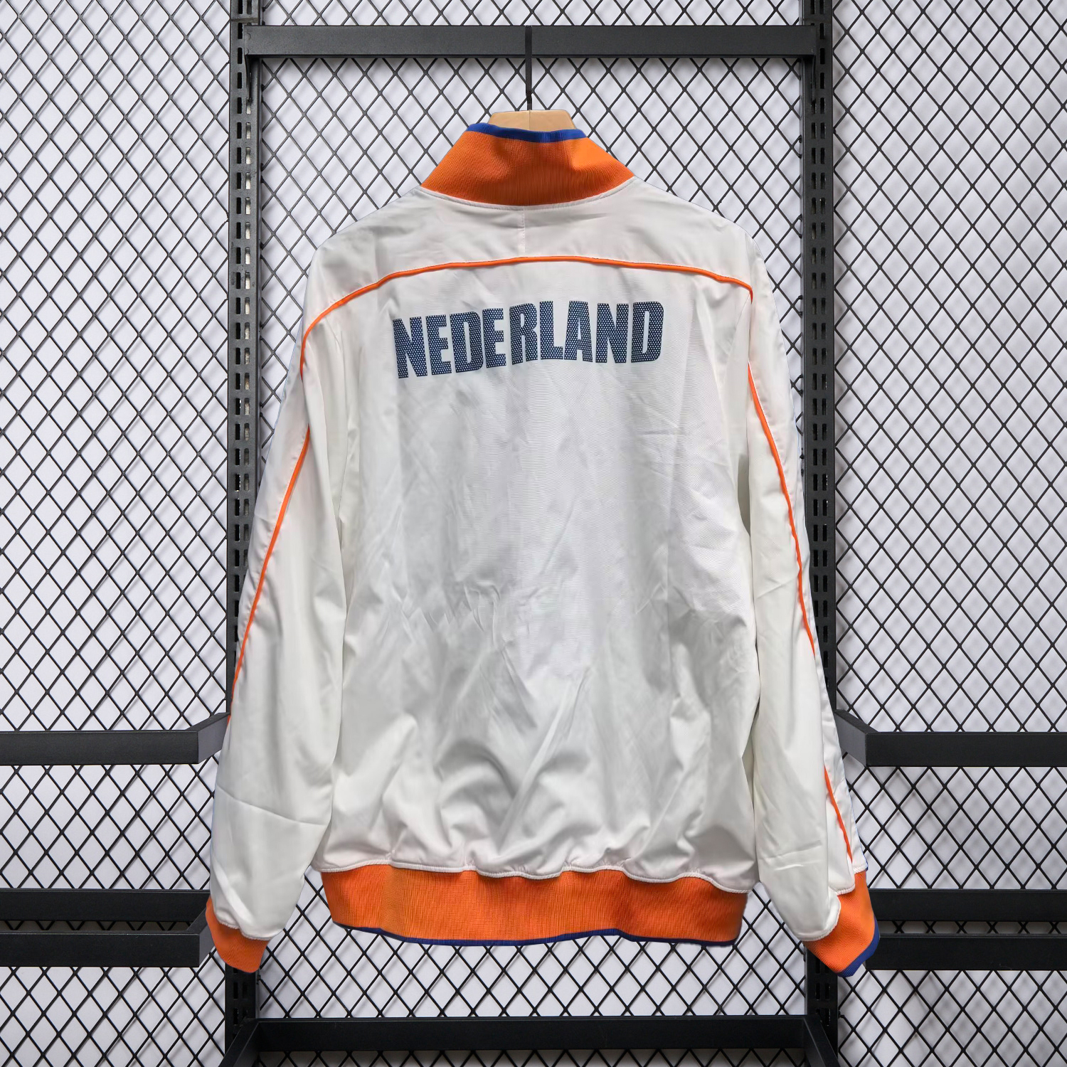 AlphaJersey-Netherlands 25-26 Windbreaker Jacket - Orange And White