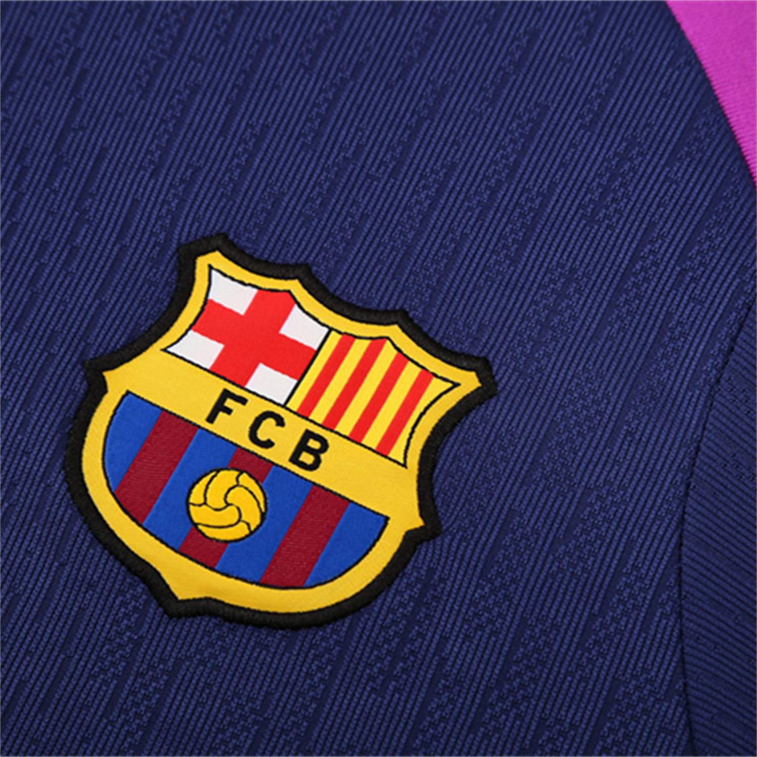 AlphaJersey-Barcelona 25-26 Long Sleeve Training Set - Royal Blue Top Yellow Sponsor & Royal Blue Pants