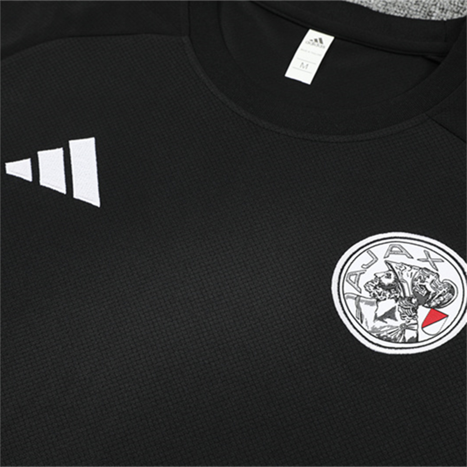 AlphaJersey-Ajax 25-26 Short-Sleeve Training Set - Black Top and Black Shorts