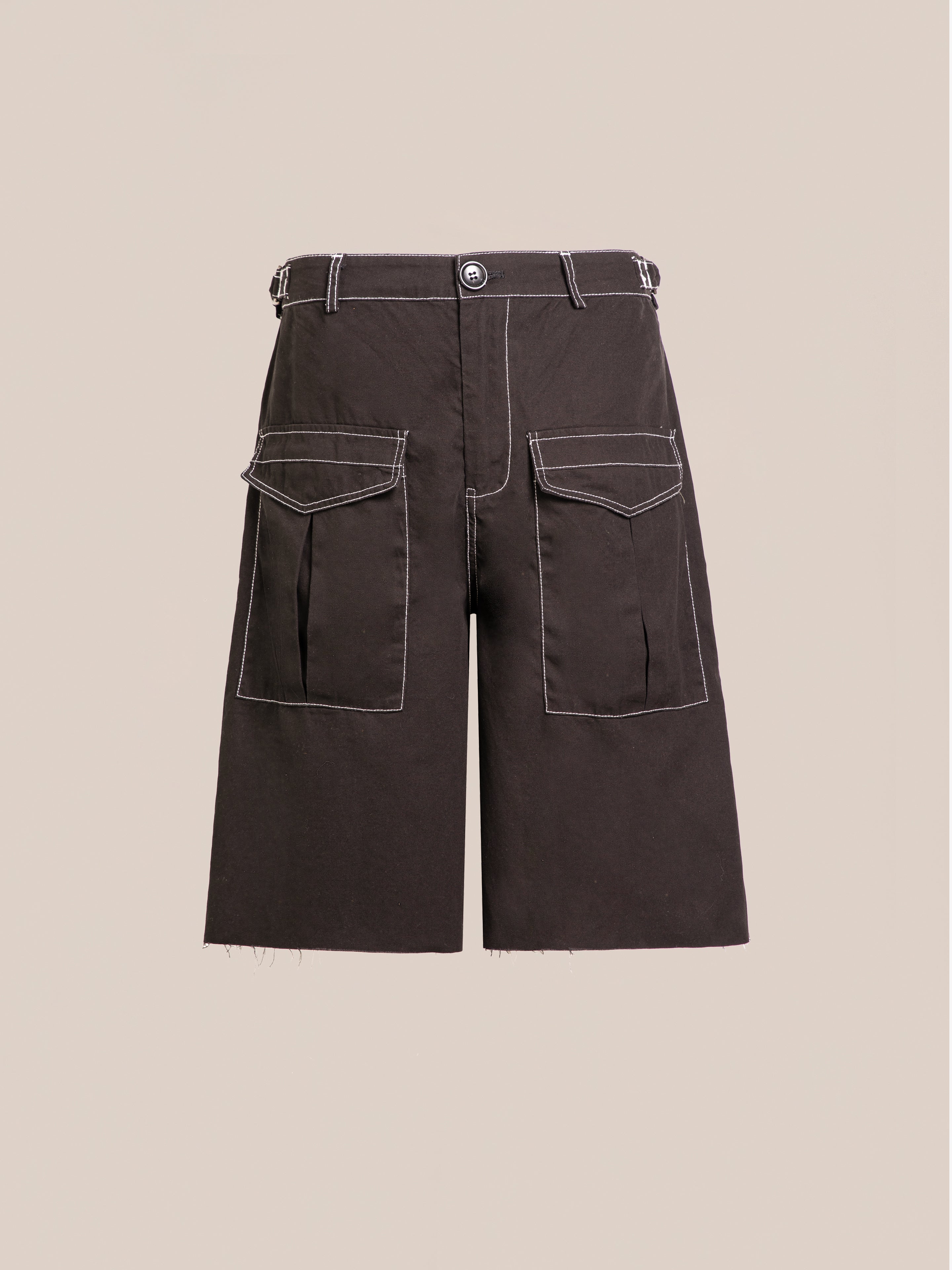 Lucca Black Contrast Pocket Trouser Shorts | Modern Menswear by yycbvcnbmmnbm