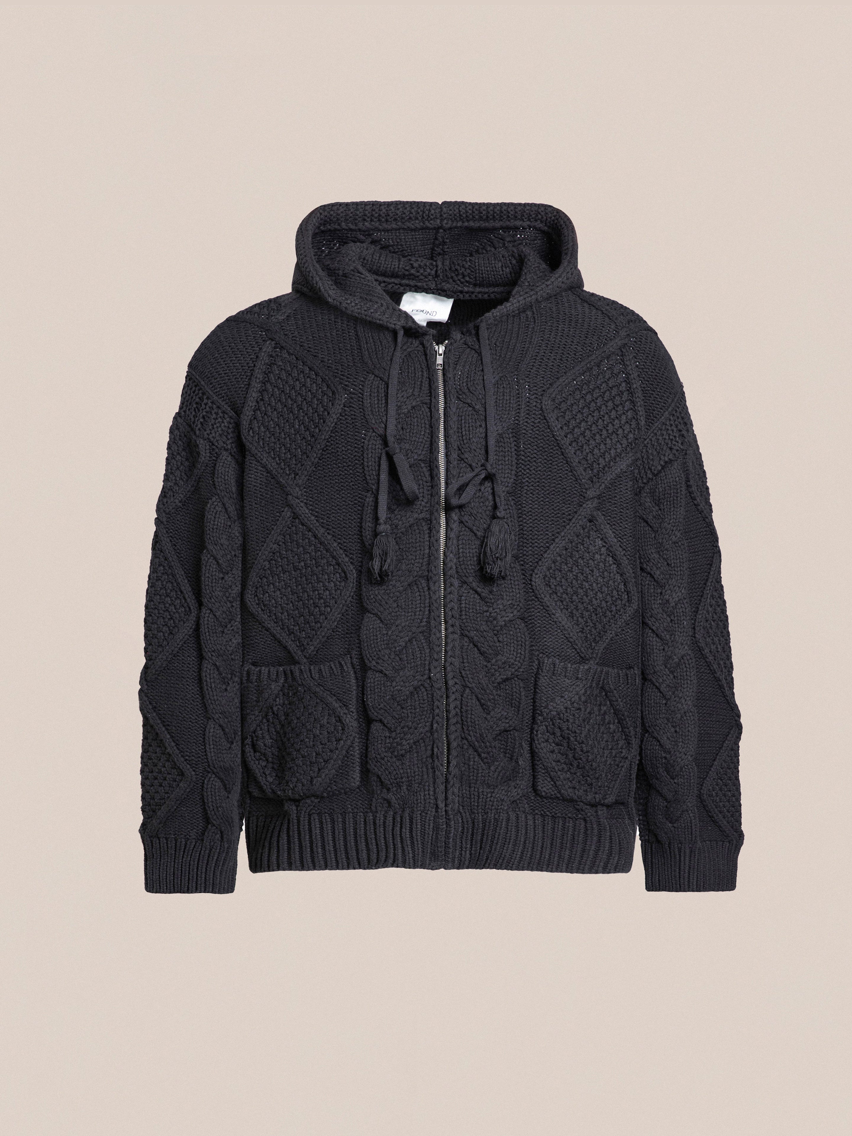 Zip Up Cable Knit Hoodie | Modern Menswear by yycbvcnbmmnbm