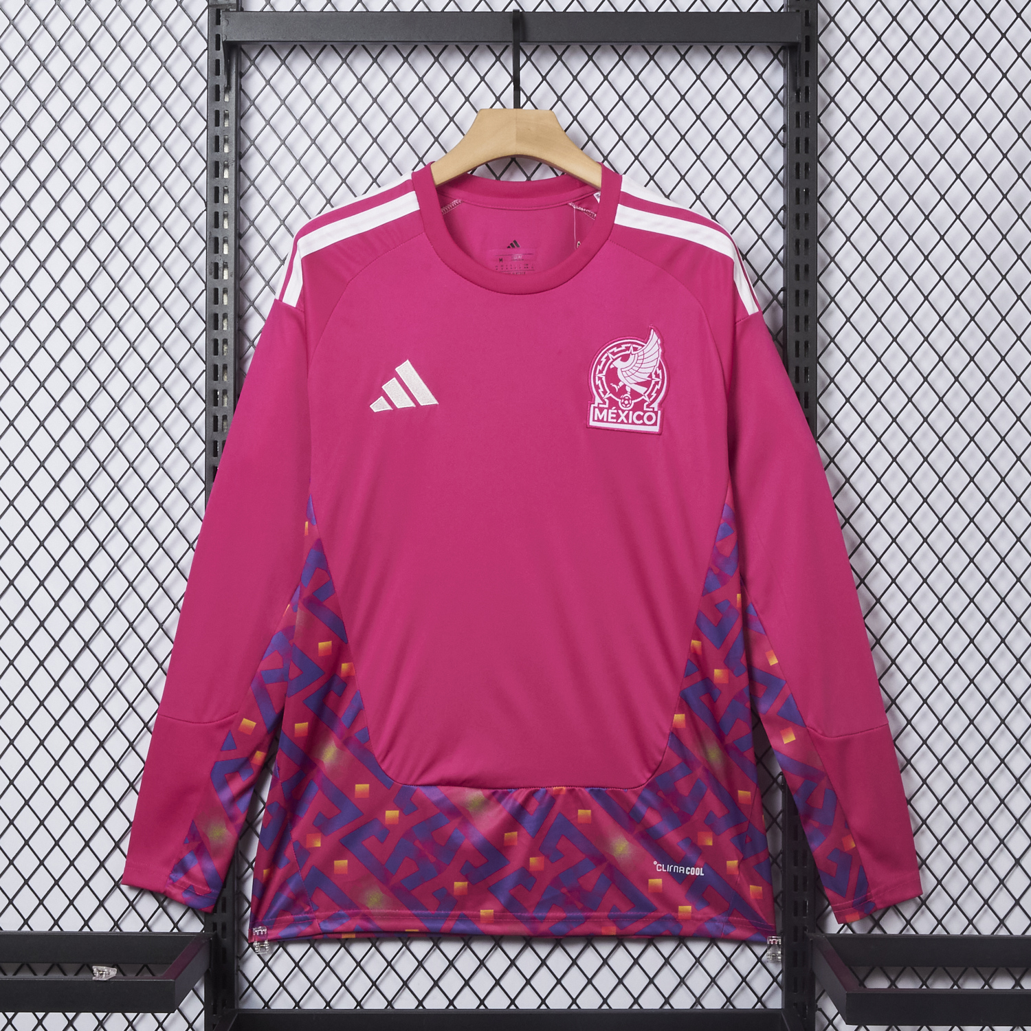 AlphaJersey-Mexico 2026 Pink Goalkeeper Long Sleeves Jersey - Fans Version