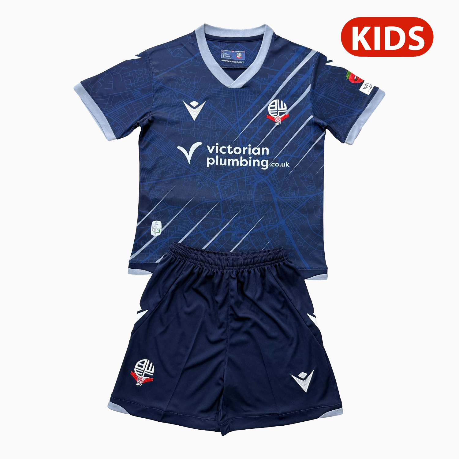 AlphaJersey-Bolton Wanderers 25-26 Away Kids Kit
