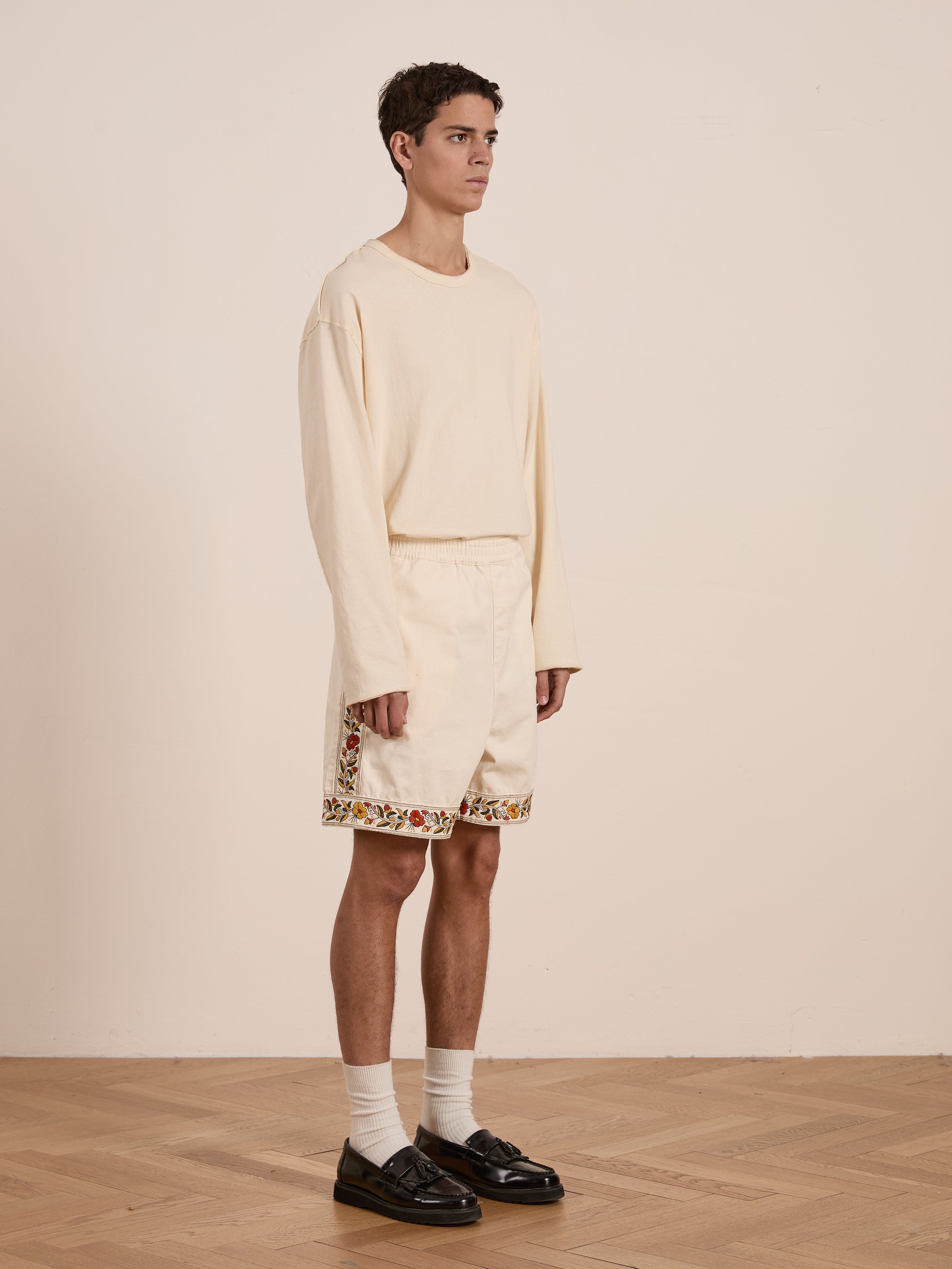 Kantha Floral Work Shorts | Modern Menswear by yycbvcnbmmnbm