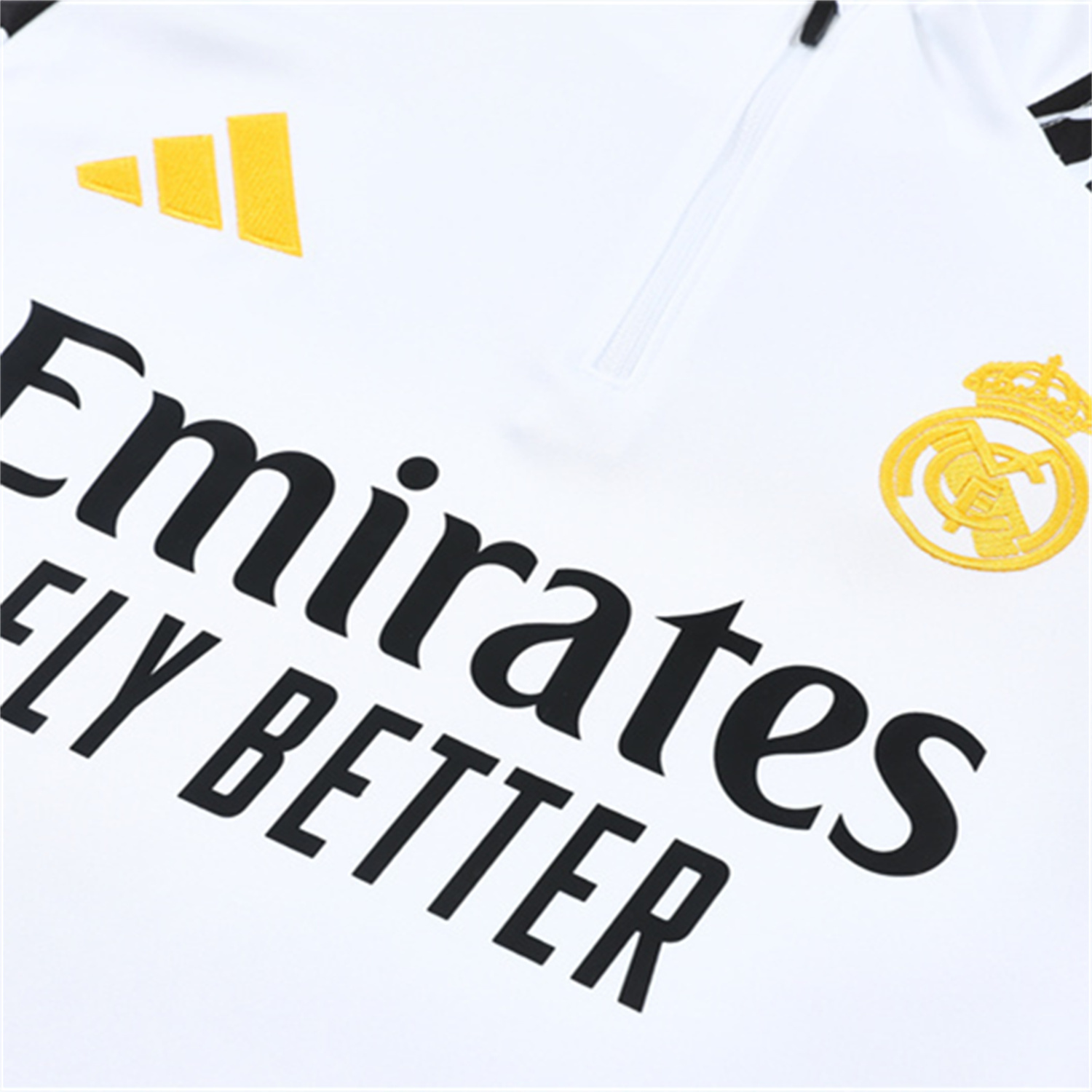 AlphaJersey-Real Madrid 25-26 Long Sleeve Training Set - White Top & Black Pants