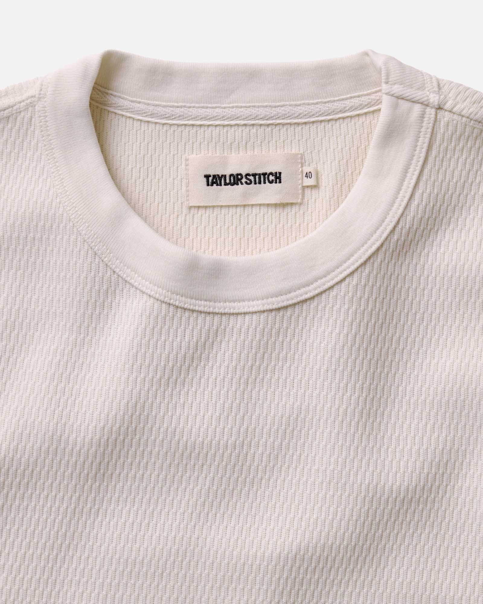 The Organic Cotton Short Sleeve Crew in Vintage White Waffle | Modern Menswear by yycbvcnbmmnbm