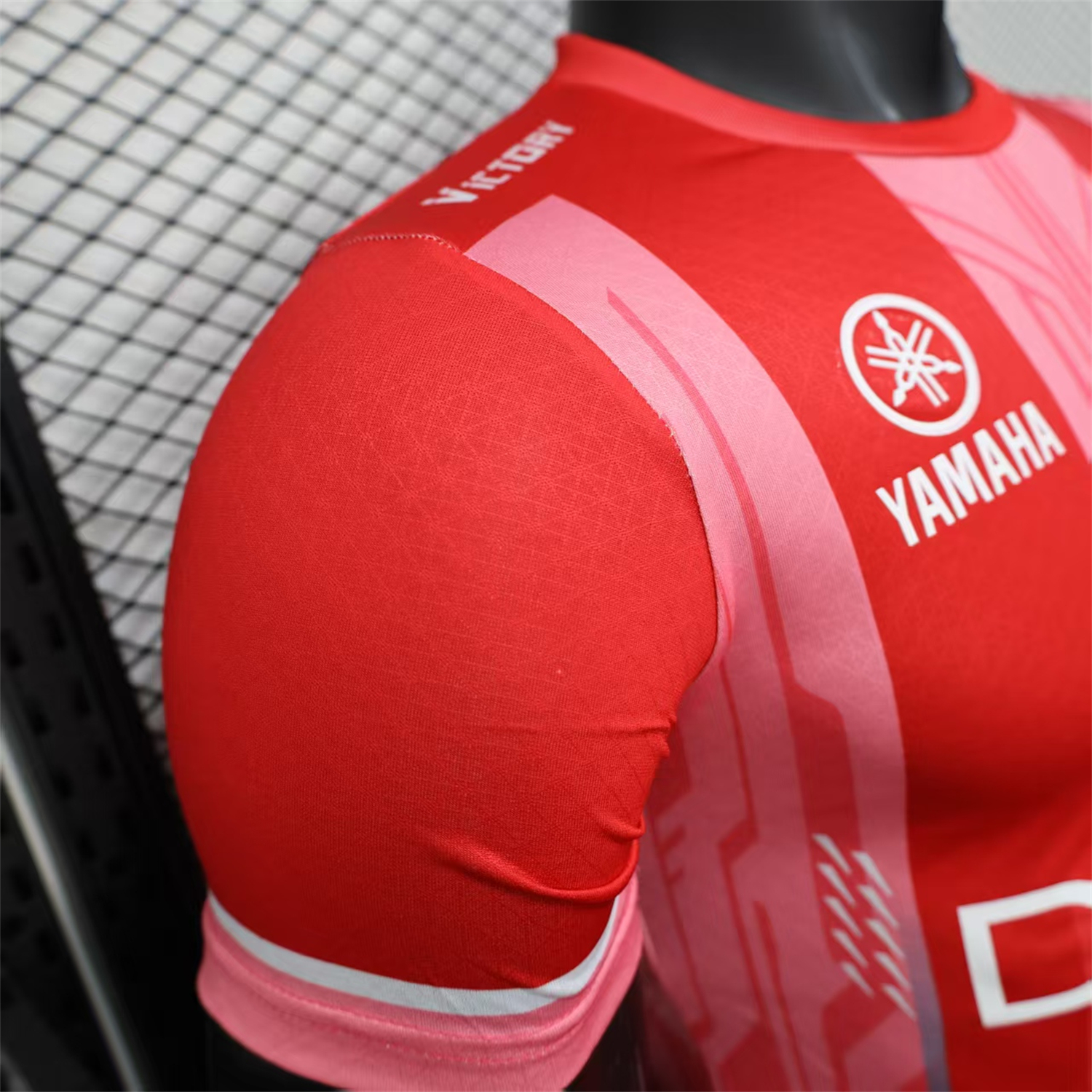 AlphaJersey-Marseille 25-26 Red And Pink Stripes Special Jersey - Player Version
