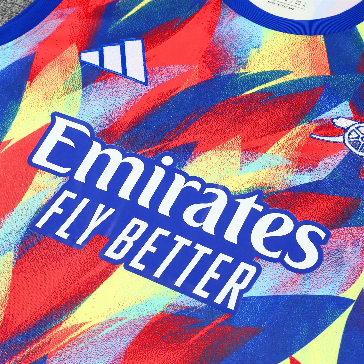 AlphaJersey-Arsenal 25-26 Vest Training Set - Colorful Festival Vest and Black Shorts