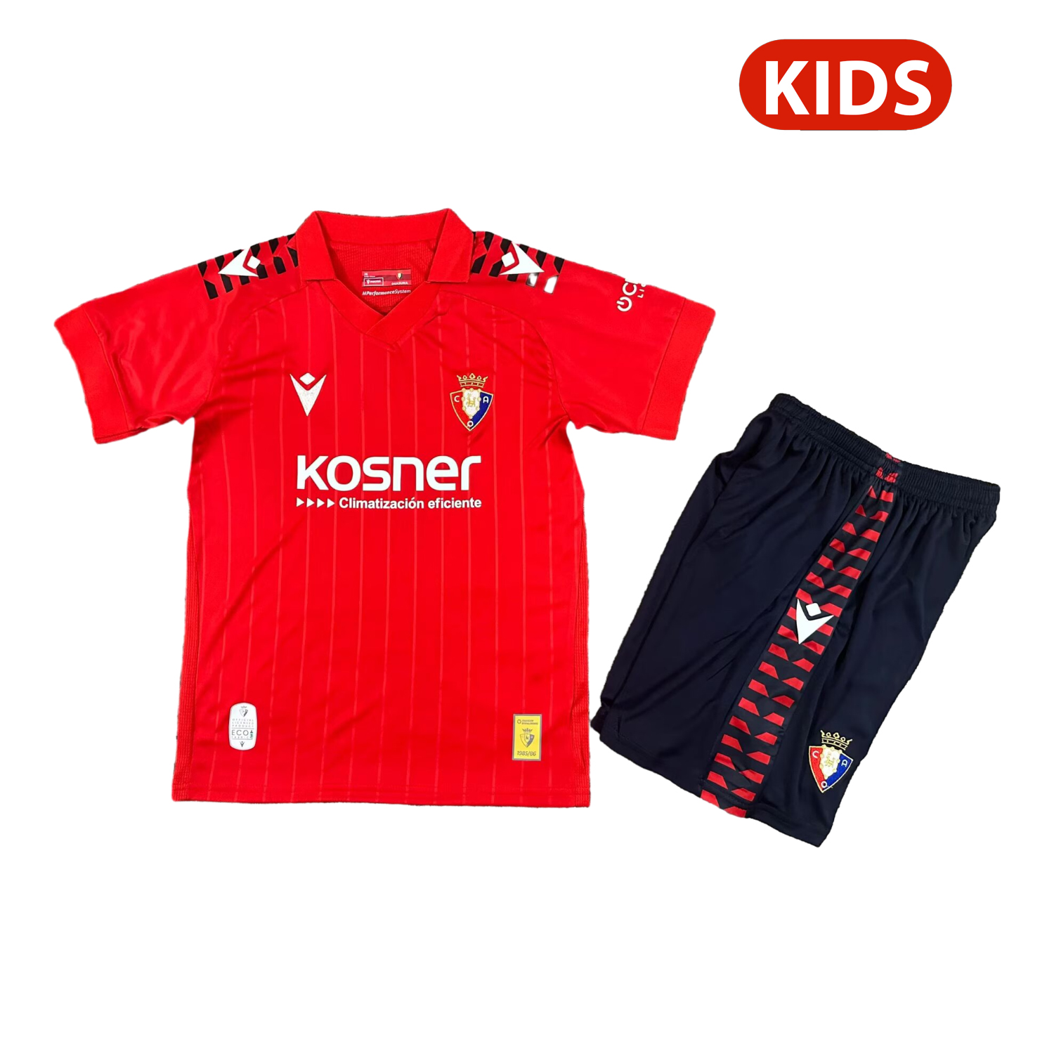 AlphaJersey-Osasuna 25-26 Home Kids Kit