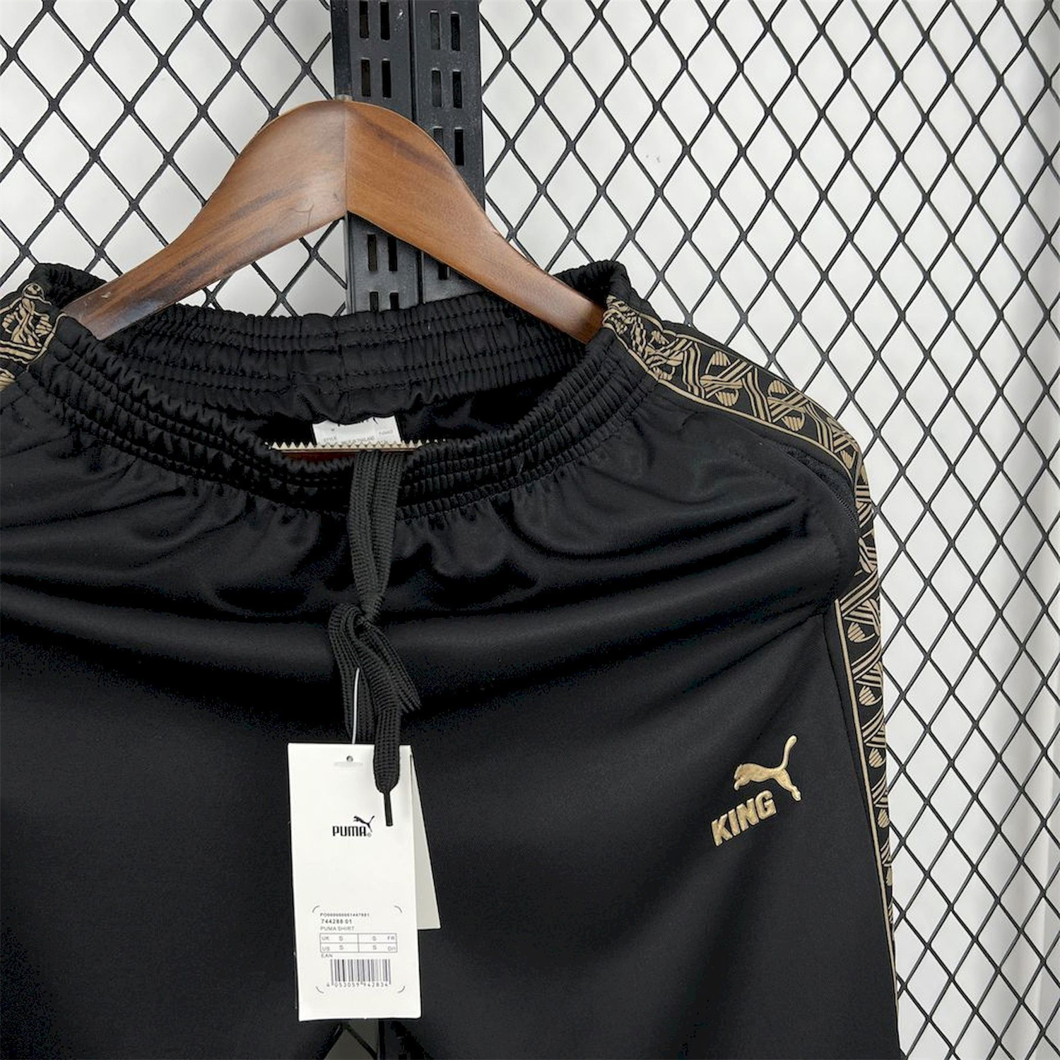 AlphaJersey-Portugal 25-26 Eusebio Special Windbreaker Training Set - Black White Top and Pants