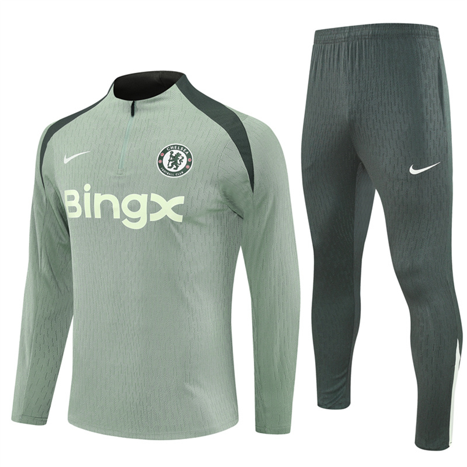 AlphaJersey-C.H.E.L.S.E.A 25-26 Long Sleeve Training Set - Player Version - Light Green Top and Pants