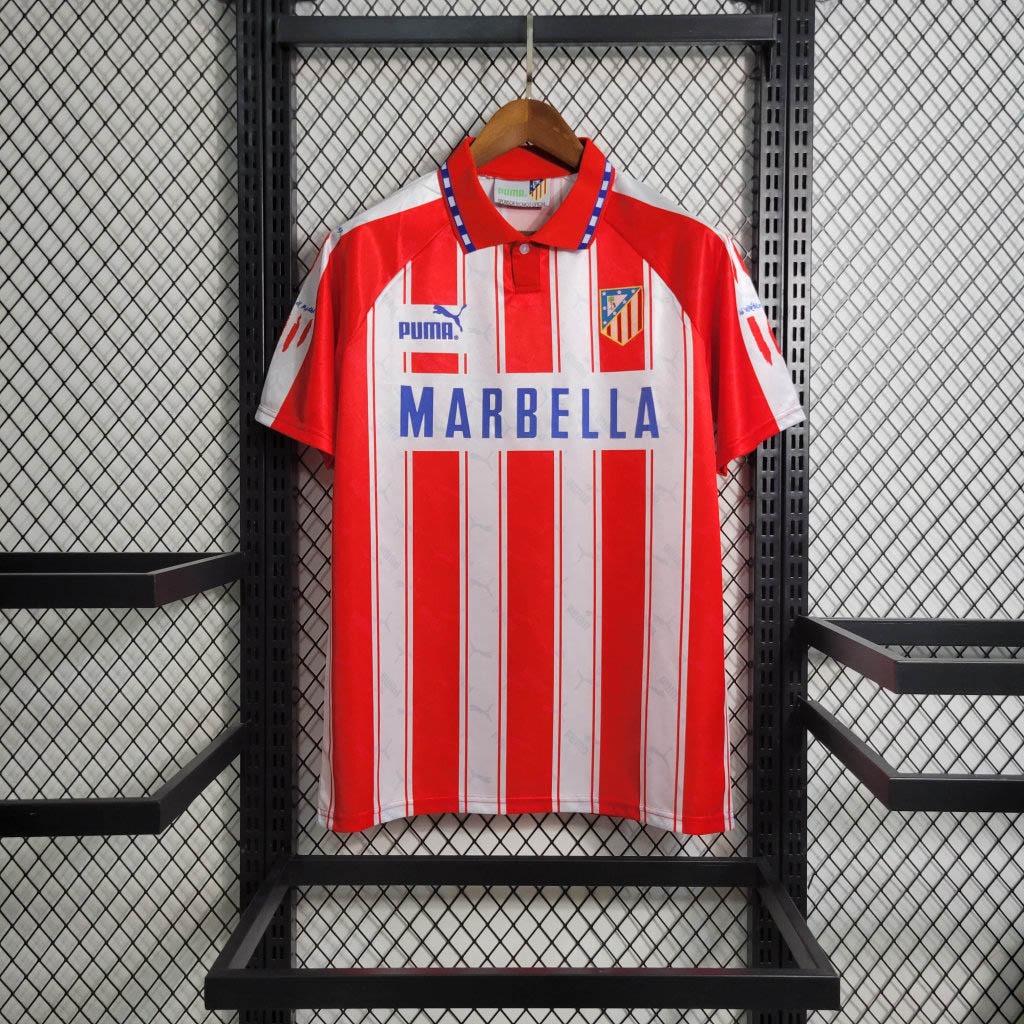 AlphaJersey-Retro Atletico Madrid 1994-95 Home Stadium Jersey