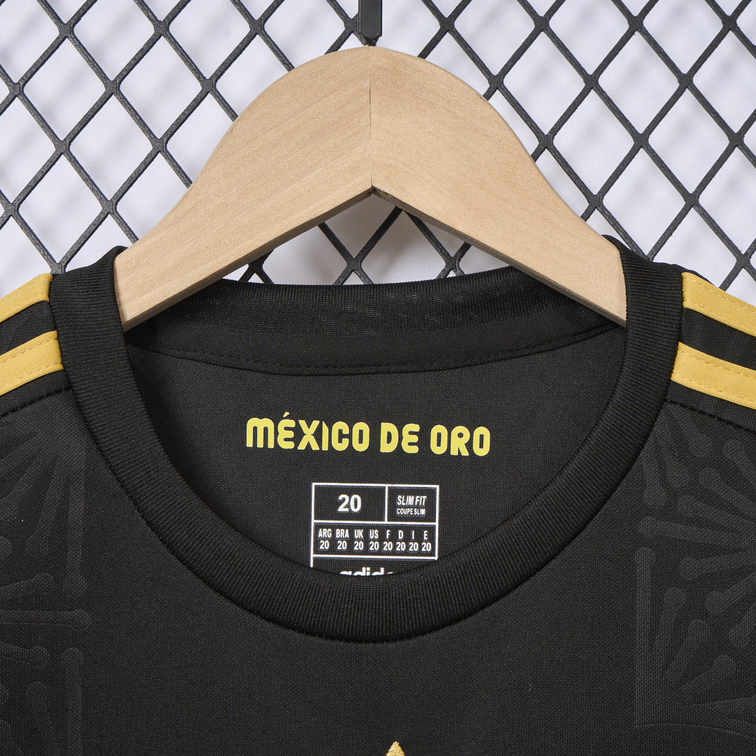 AlphaJersey-Mexico 2025 Gold Cup Black Kids Kit