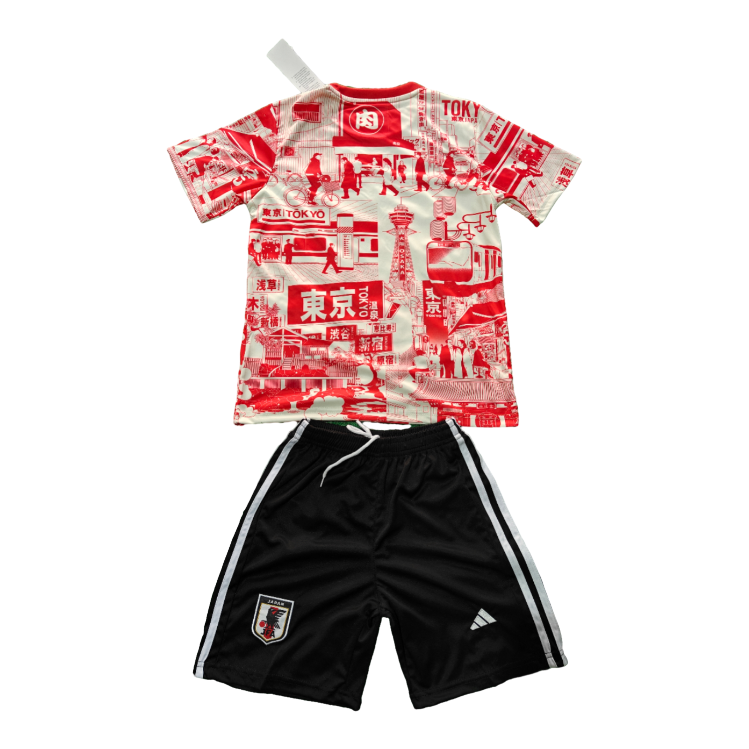 AlphaJersey-Japan 25-26 Tokyo City Appearance White And Red Special Kids Kit