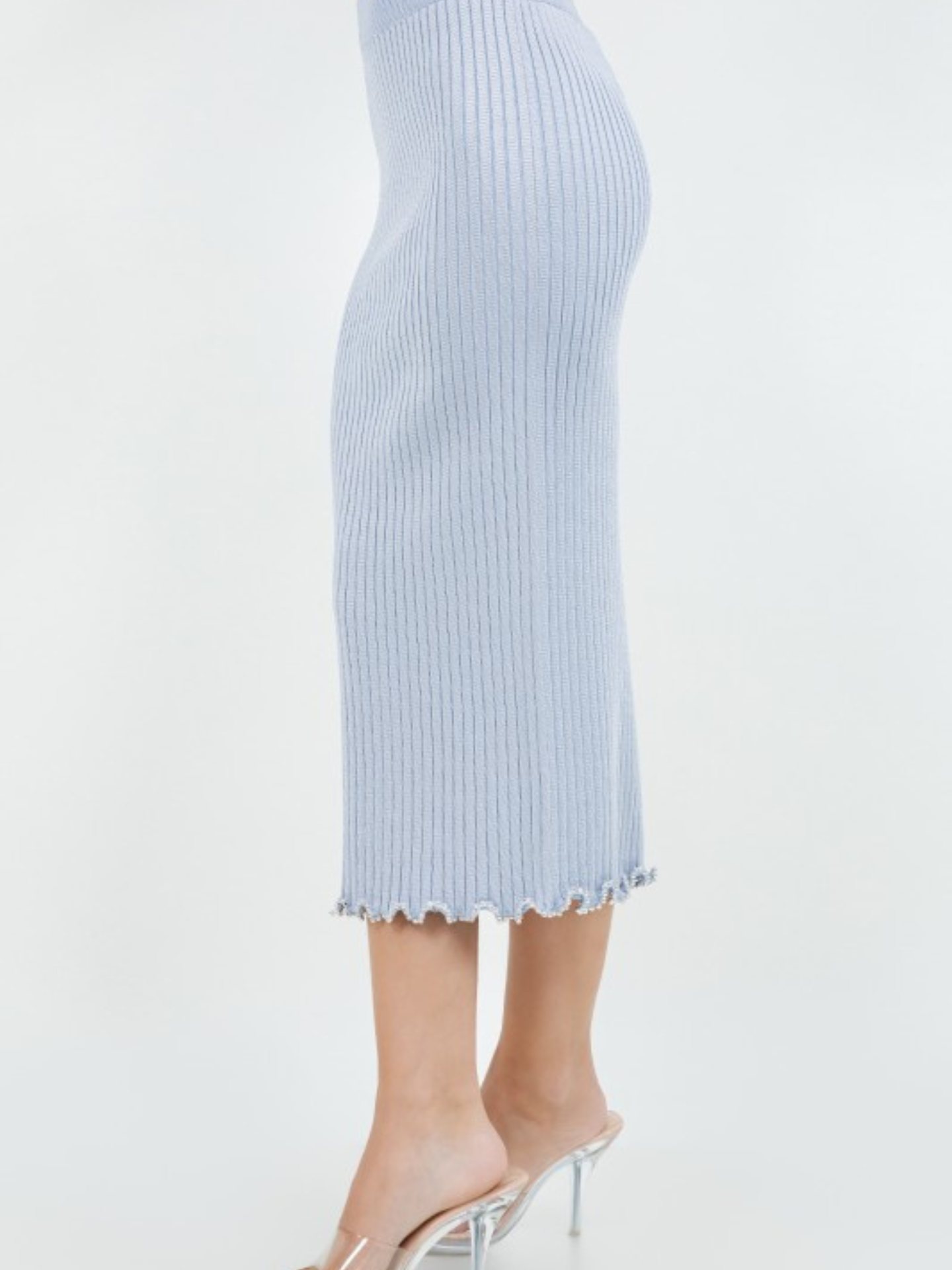 Beaded Edge Knit Skirt | Elegant Women's Fashion by coolavocek