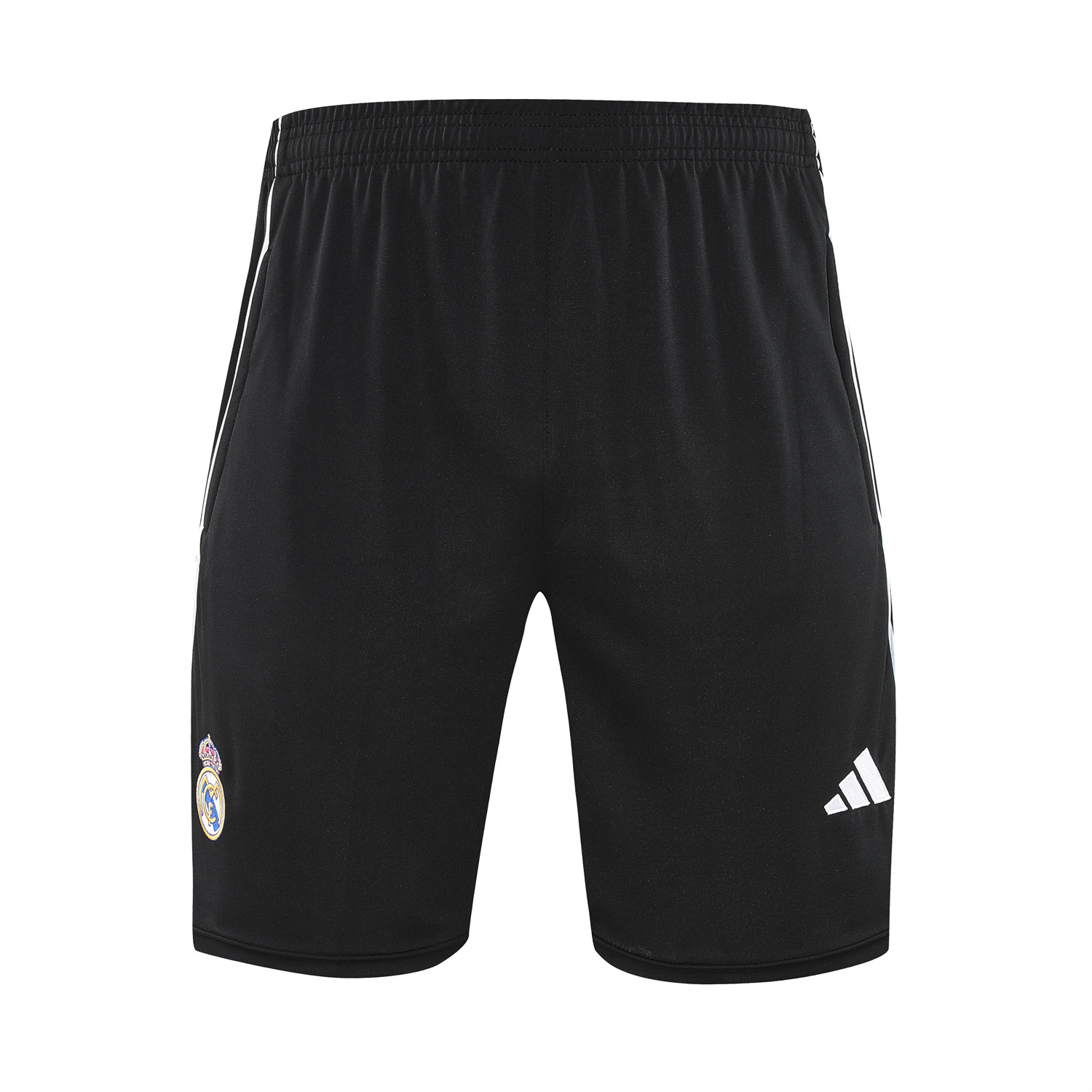 AlphaJersey-Real Madrid 25-26 Short-Sleeve Training Set - Grey Arrow Pattern Top & Black Shorts