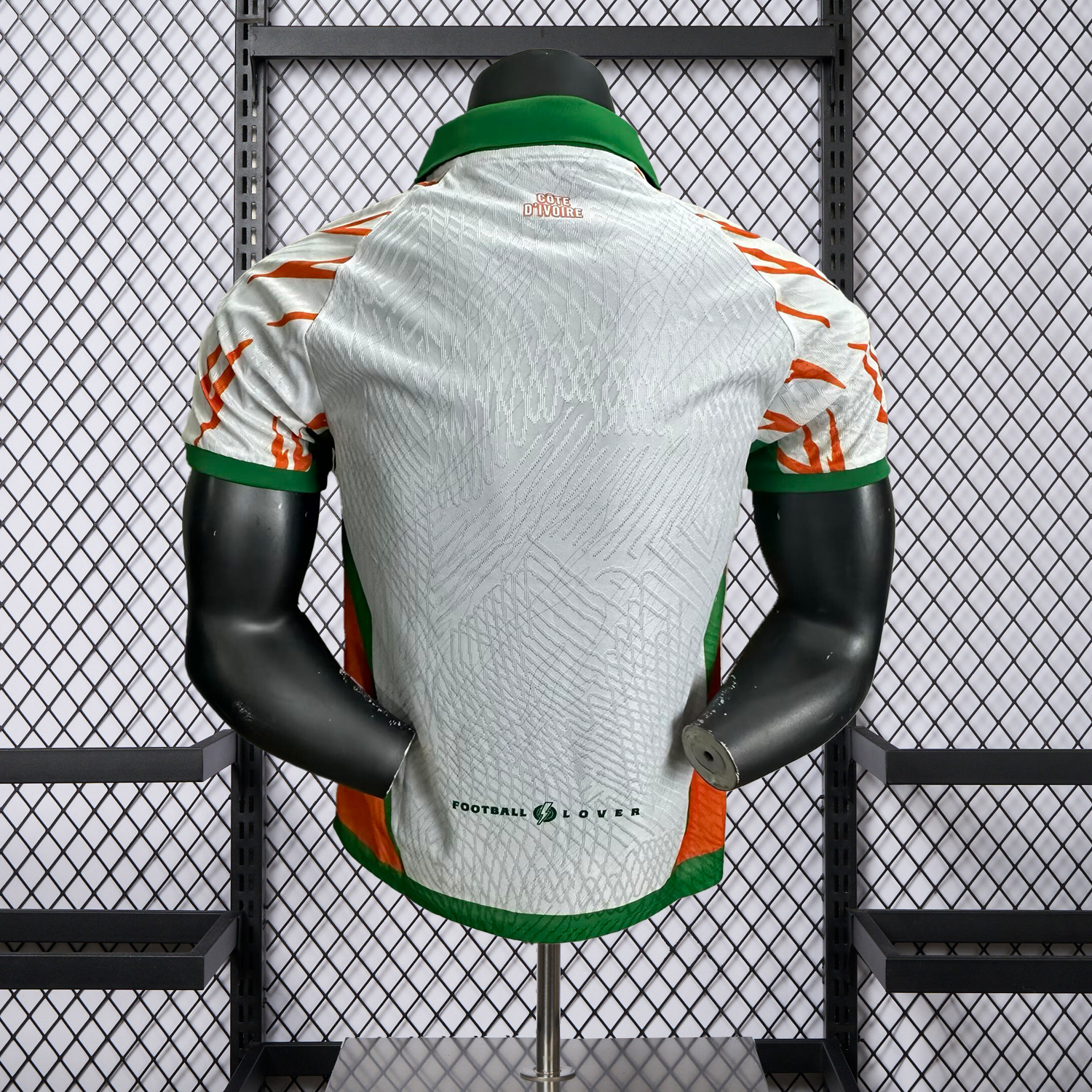 AlphaJersey-Ivory Coast 25-26 Elephant And Kid White Jersey - Player Version