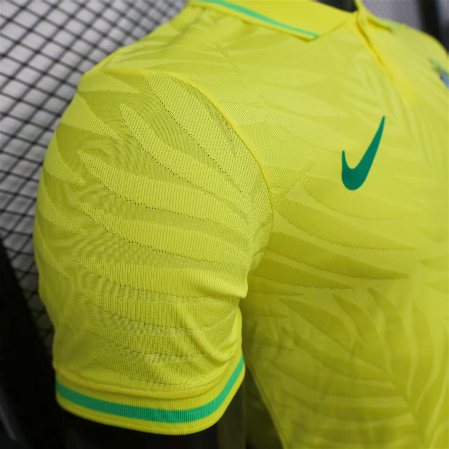 AlphaJersey-Brazil 25-26 Fern Yellow Polo Jersey - Player Version