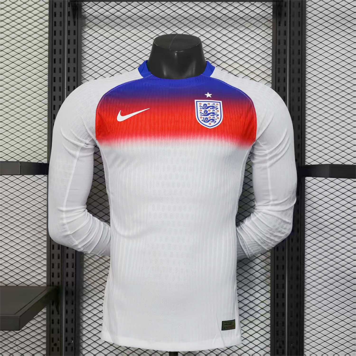 AlphaJersey-England 2025 Women's Team Home Jersey - Men's Long Sleeves Player Version