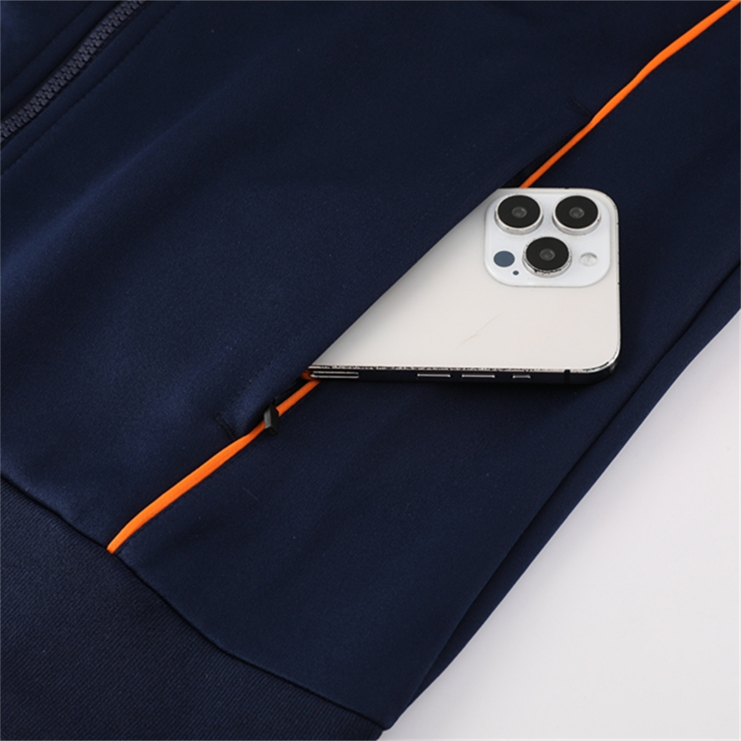 AlphaJersey-Real Madrid 25-26 Jacket Training Tracksuit - Royal Blue Jackets & Pants with Orange Lines