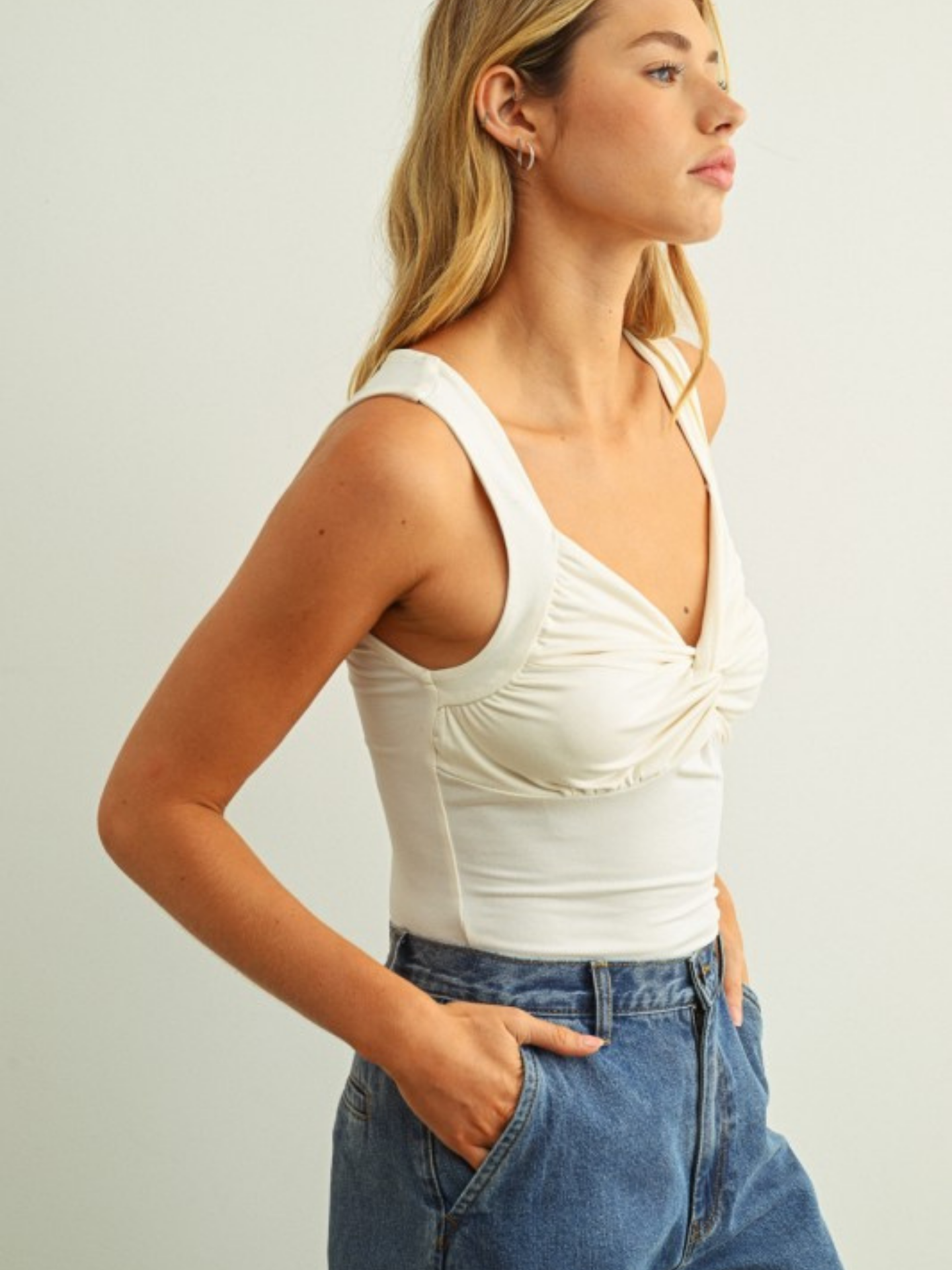 Twist Front Tank | Elegant Women's Fashion by coolavocek