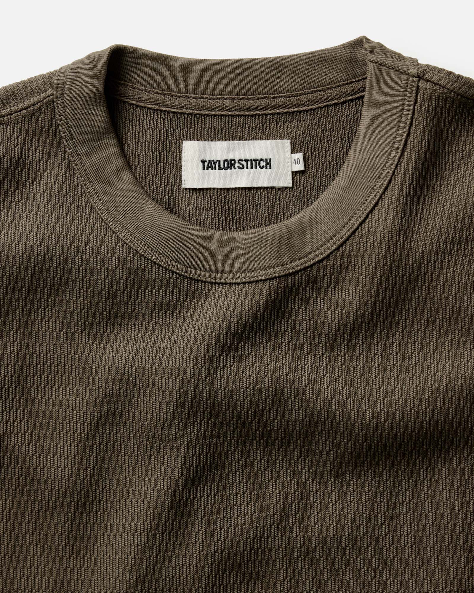 The Organic Cotton Short Sleeve Crew in Fatigue Olive Waffle | Modern Menswear by yycbvcnbmmnbm