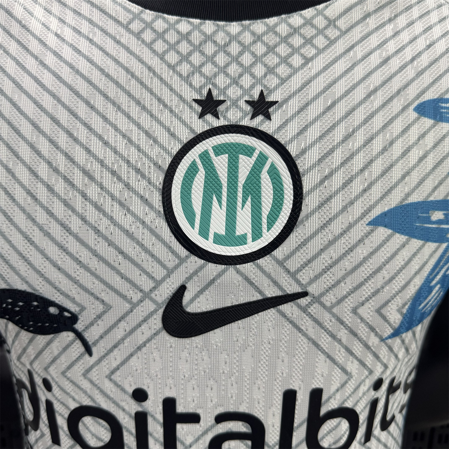 AlphaJersey-Inter Milan 25-26 Black Snake Special White Jersey - Player Version