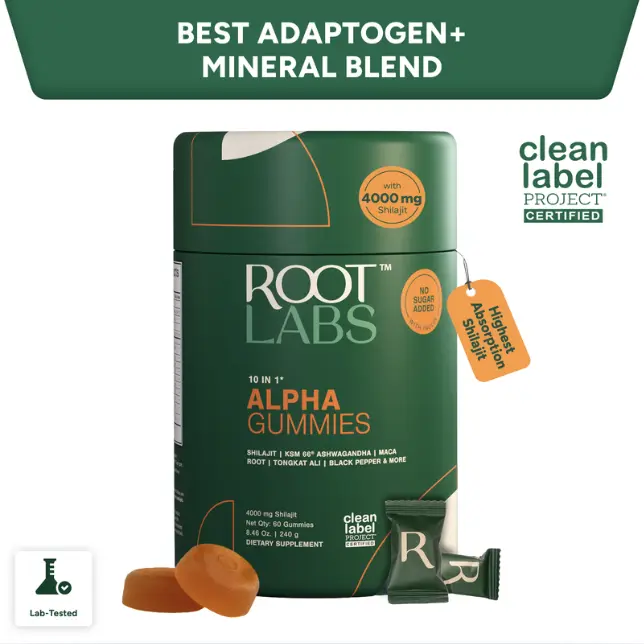 Root Labs Alpha 10-in-1 Shilajit Gummies 4000 mg