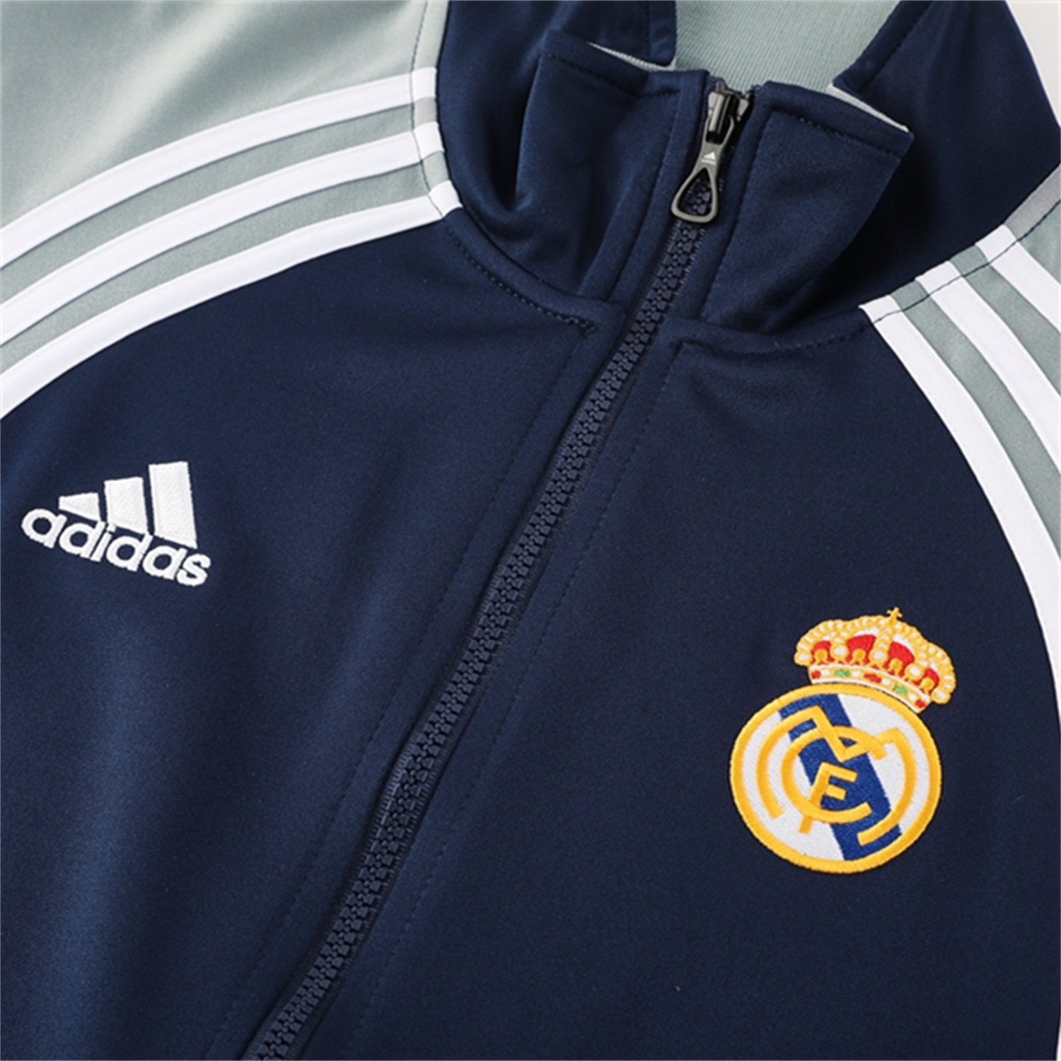 AlphaJersey-Real Madrid 25-26 Jacket Training Tracksuit - Blue Grey Jackets & Pants