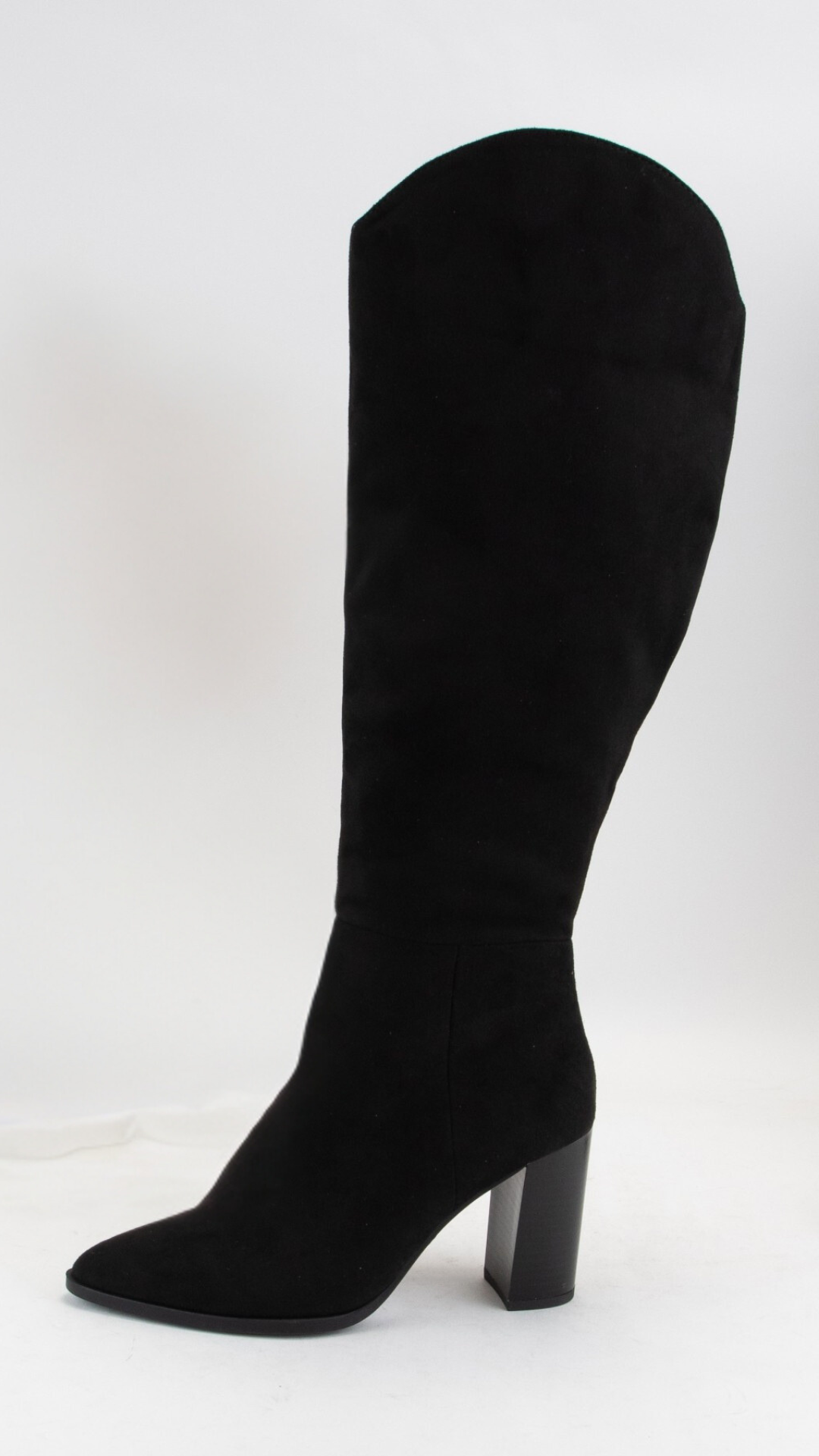 Black Knee High Suede Boot | Elegant Women's Fashion by coolavocek