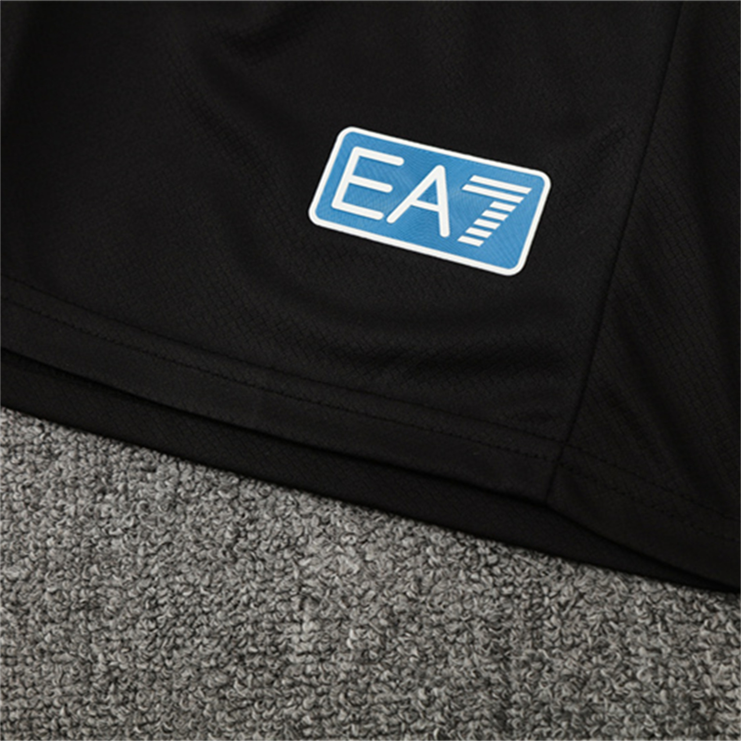 AlphaJersey-Napoli 25-26 Kids Short-Sleeve Training Set - Gray Mecha Top & Black Shorts