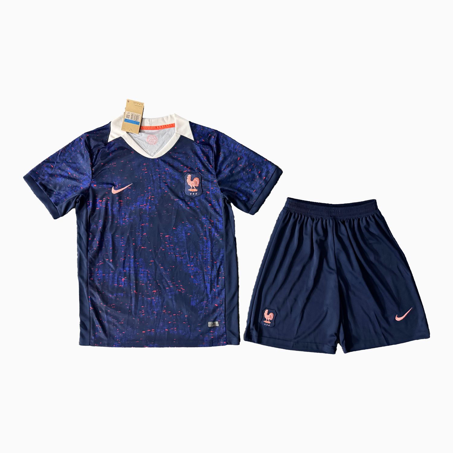 AlphaJersey-France 25-26 Women's Team Home Men's Adult Jersey Set - Fans Version