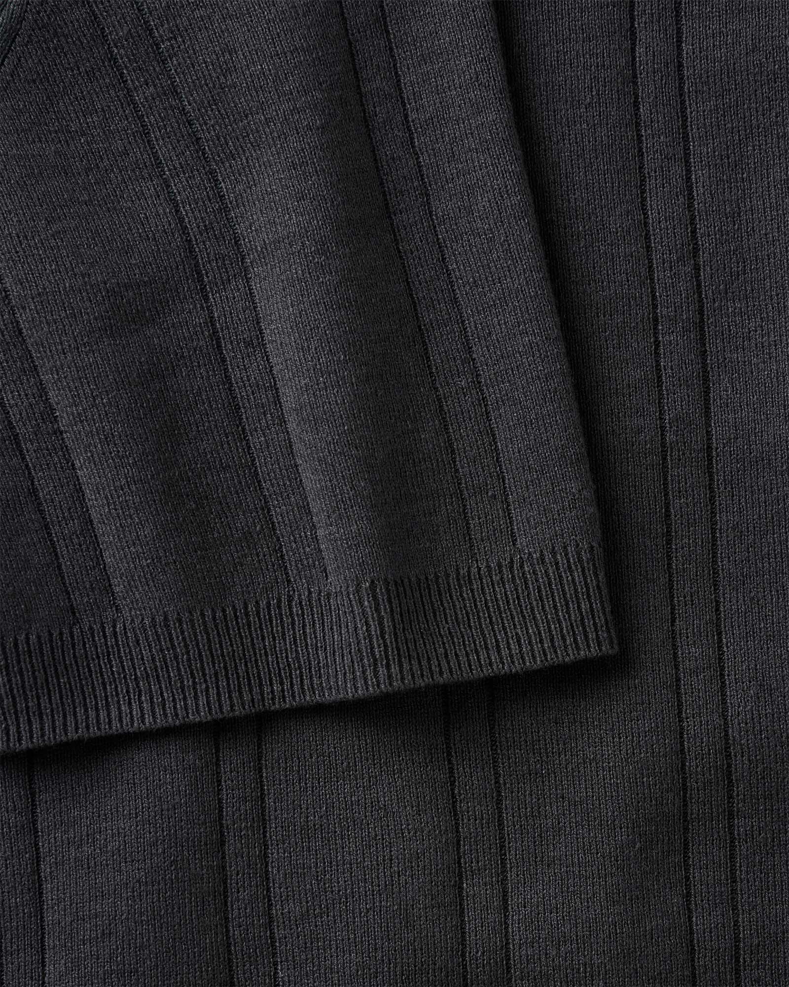 The Valencia Sweater Polo in Heather Coal Rib | Modern Menswear by yycbvcnbmmnbm