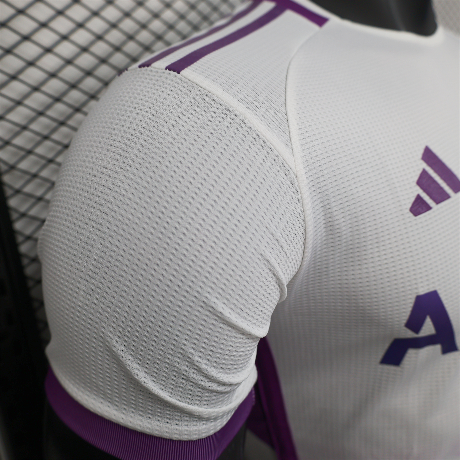 AlphaJersey-Algeria 25-26 White Purple Gradient with Hexagonal Pattern Jersey - Player Version