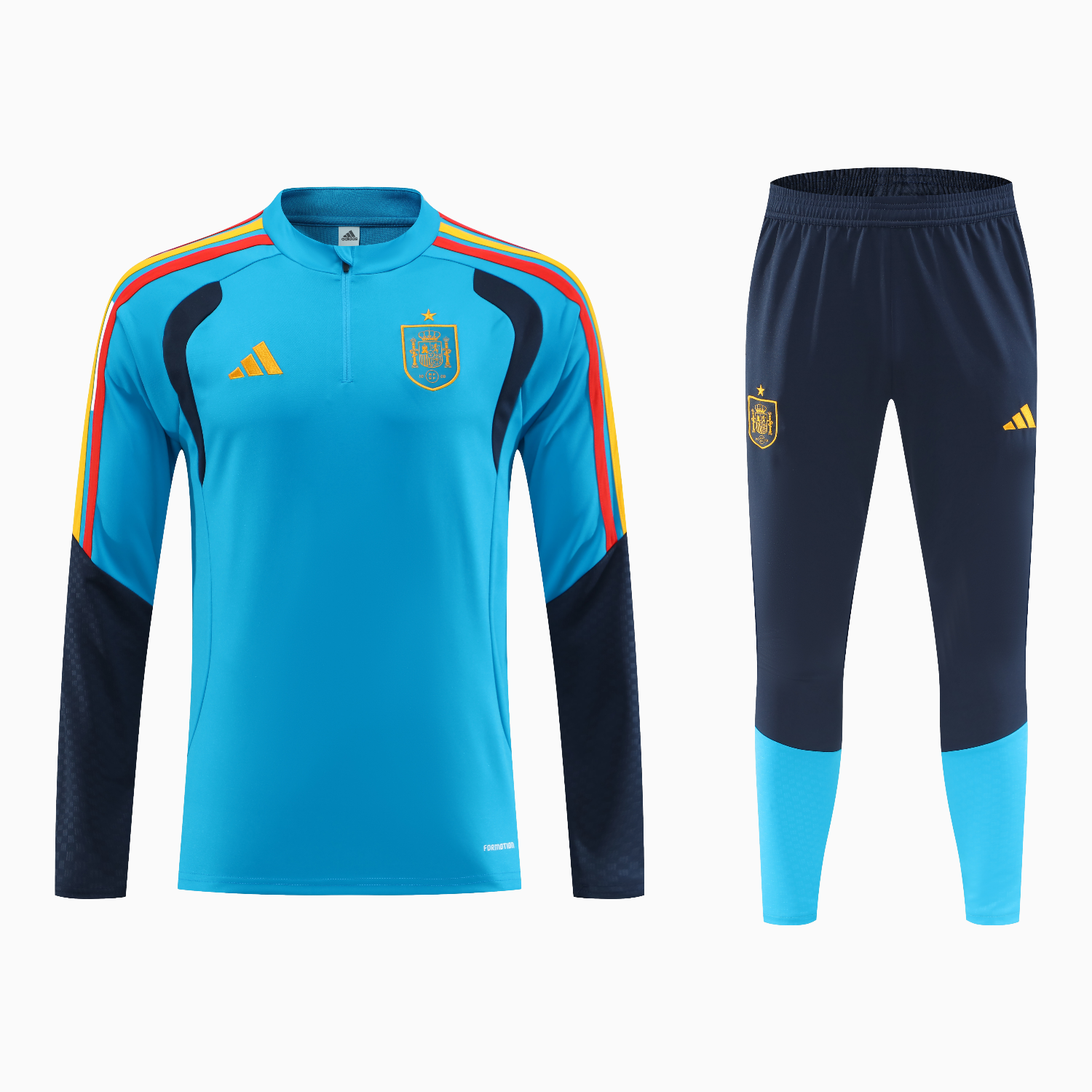 AlphaJersey-Spain 2026 Long Sleeve Training Set - Light Blue Top & Pants