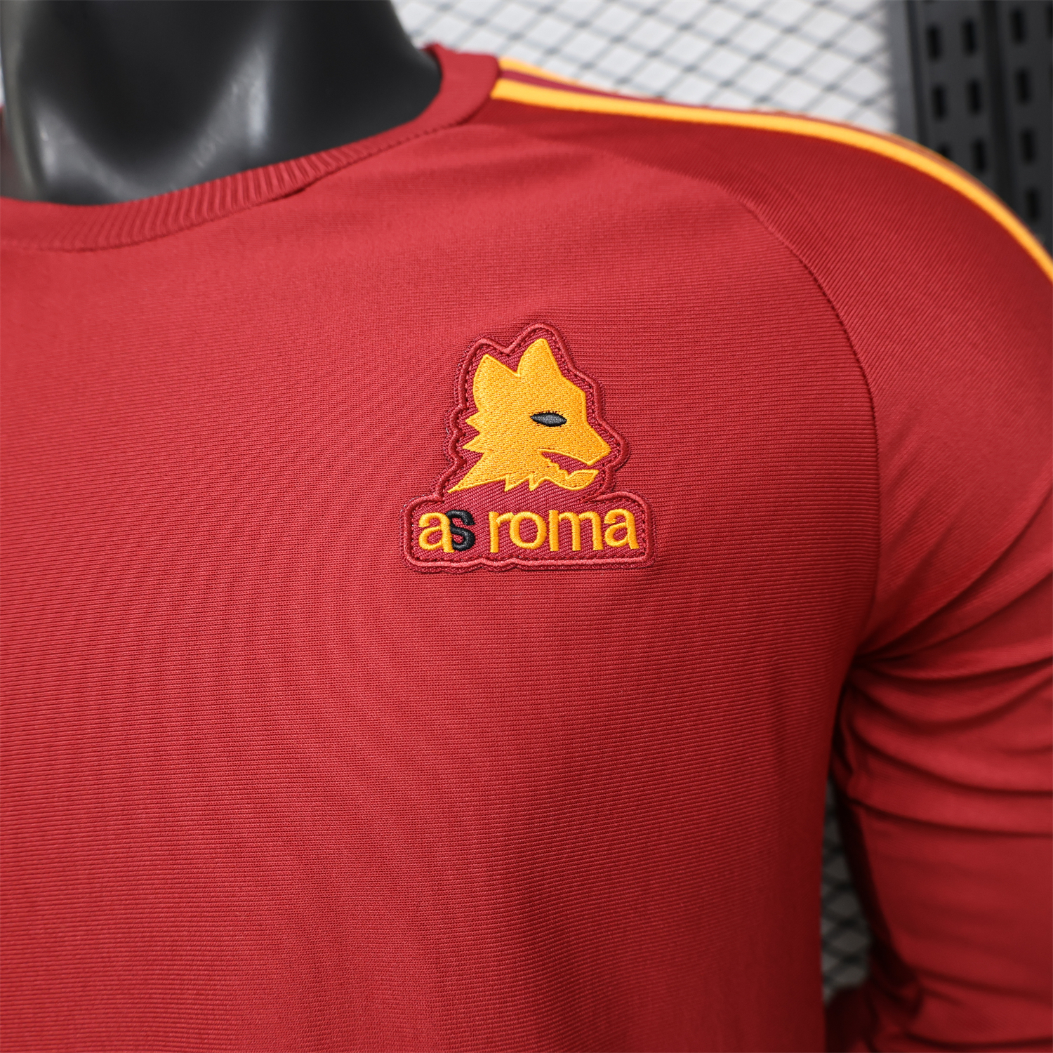 AlphaJersey-AS Roma 25-26 Retro Casual Style Red Special Long Sleeves Jersey - Player Version