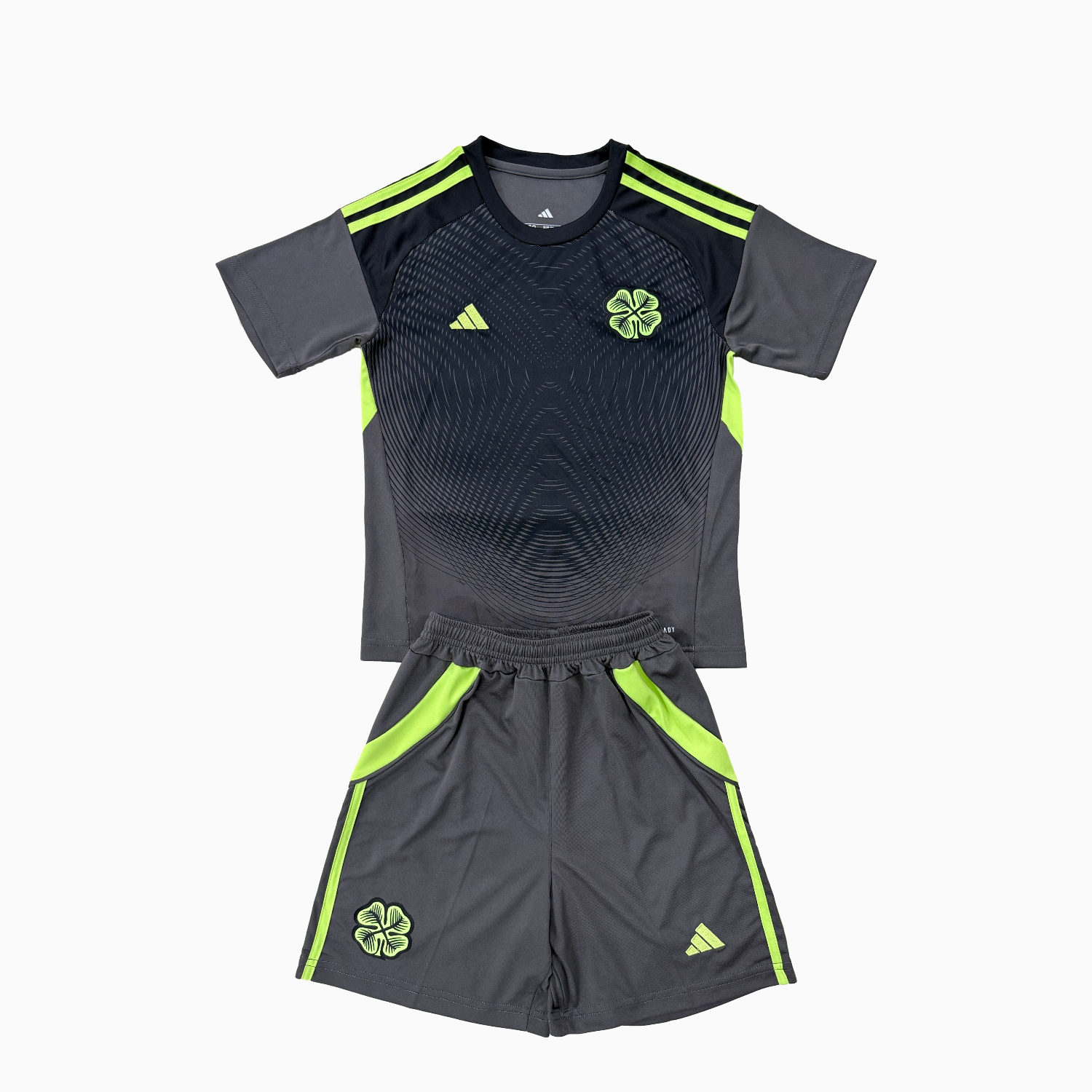 AlphaJersey-Celtic 25-26 Black Goalkeeper Kids Kit