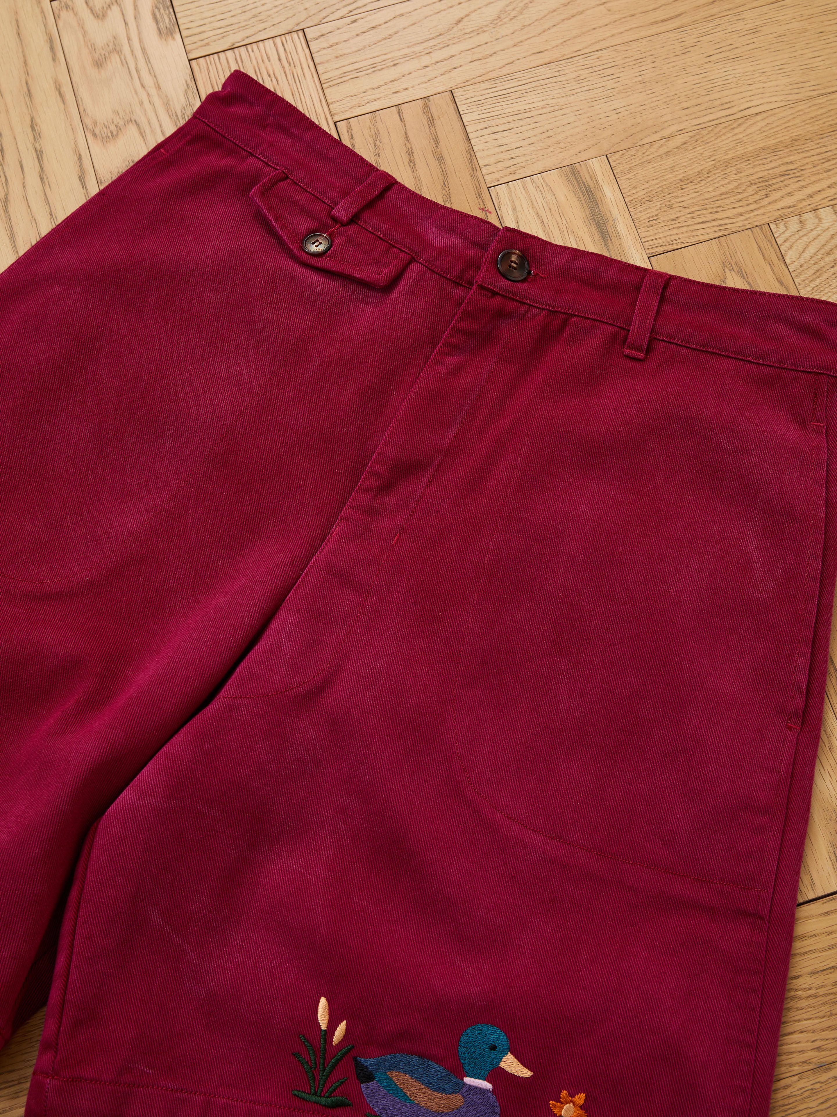 Embroidered Duck Shorts | Modern Menswear by yycbvcnbmmnbm