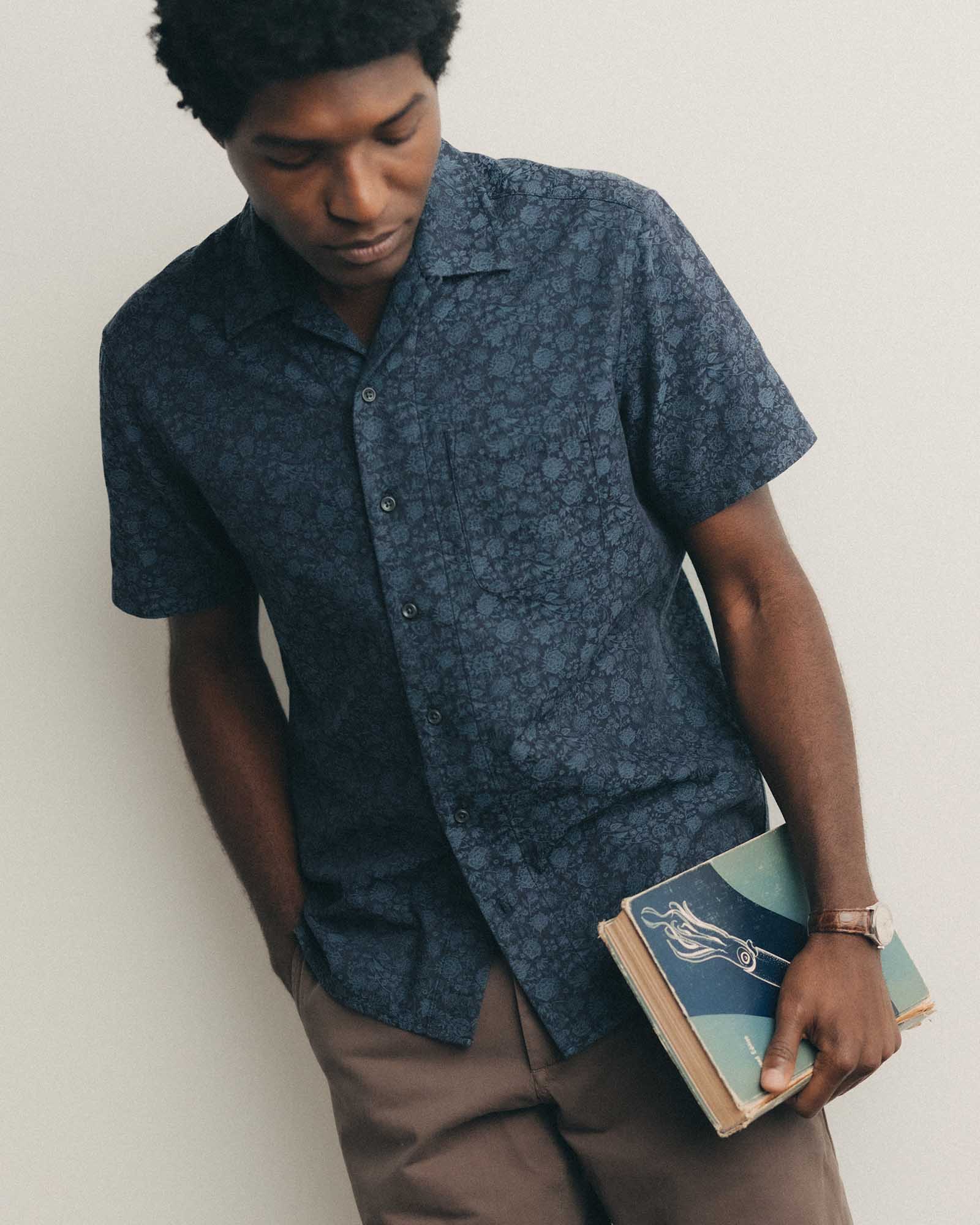 The Hawthorne Shirt in Japanese Night Bloom Jacquard | Modern Menswear by yycbvcnbmmnbm