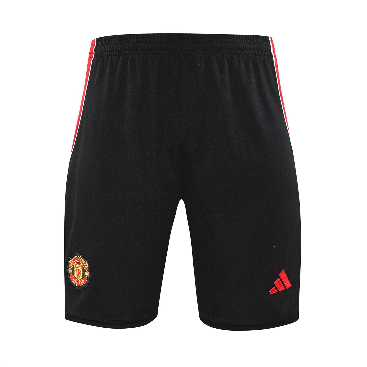 AlphaJersey-Manchester United 25-26 Vest Training Set - Red Edge White Vest & Black Shorts