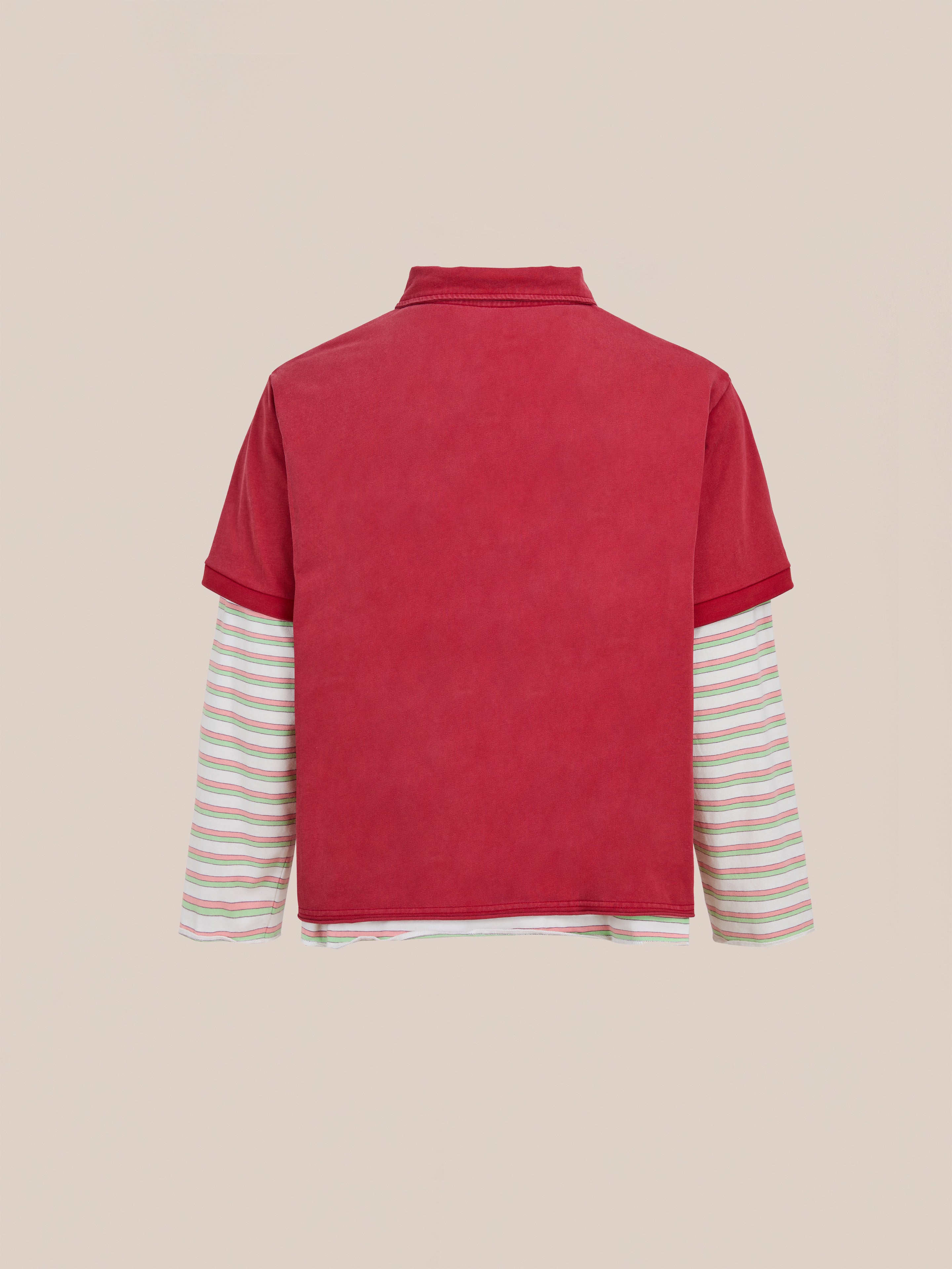 Double Layer Stripe Polo | Modern Menswear by yycbvcnbmmnbm